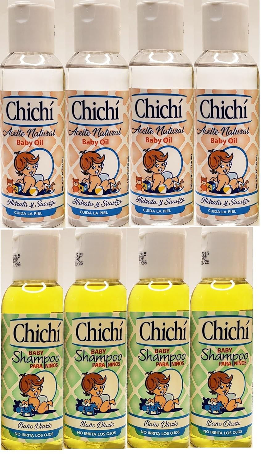 ChiChi Baby Shampoo 4oz + Baby Oil 4oz 8pcs Kit