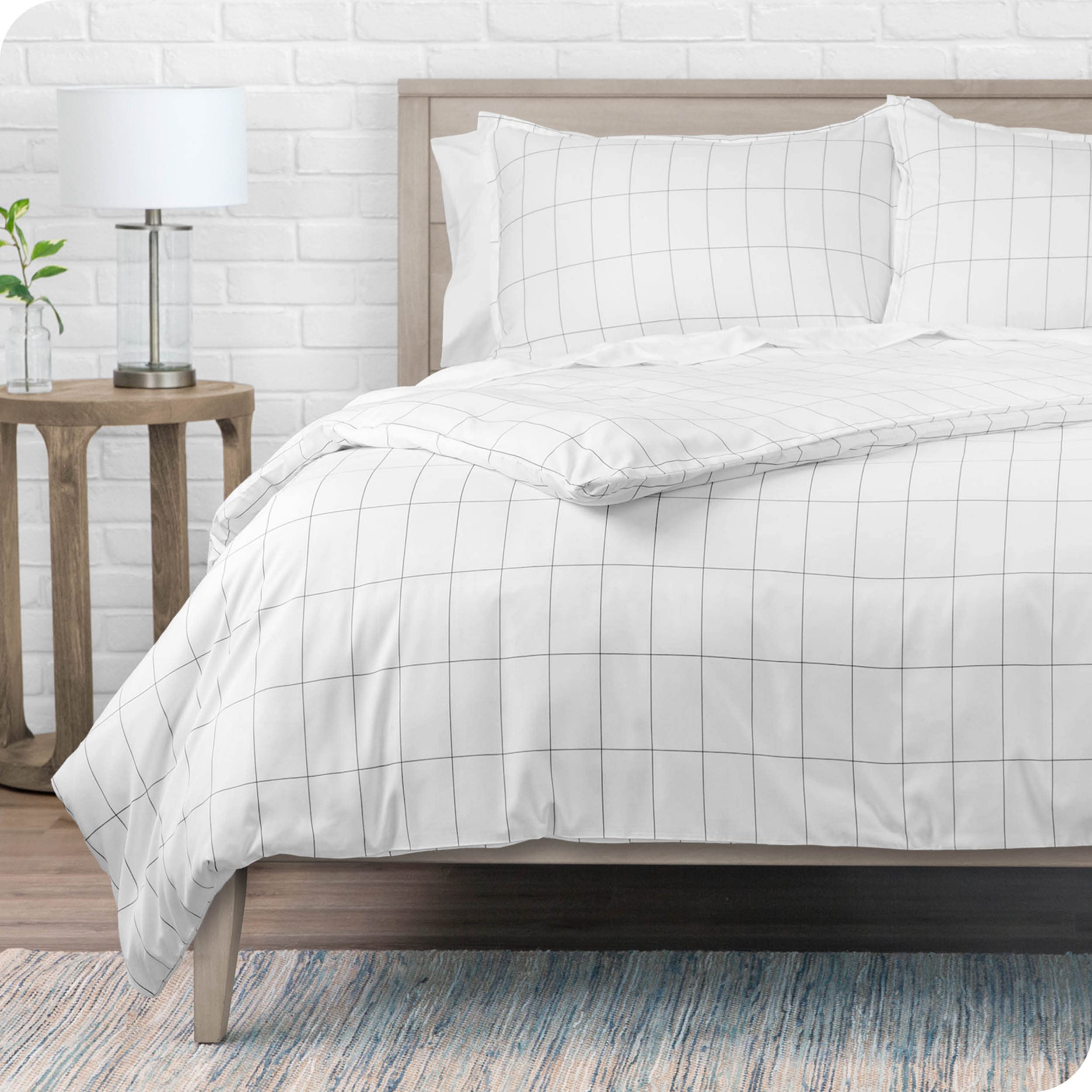 allover grid duvet cover