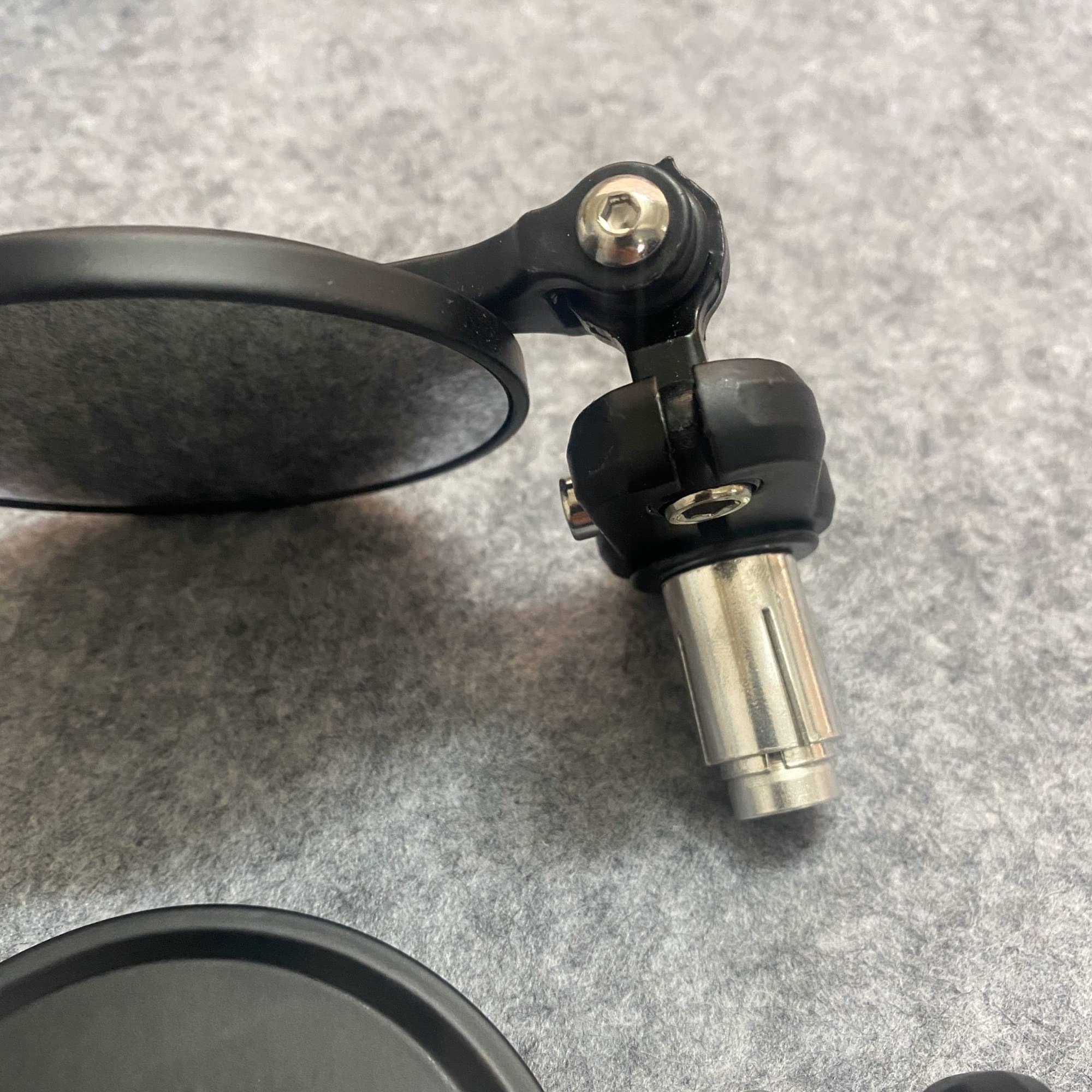Seitenspiegel 22mm Universal Motorrad Spiegel Aluminium Schwarz Lenkerende Rückspiegel Motorrad Zubehör Klappbarer Rückspiegel