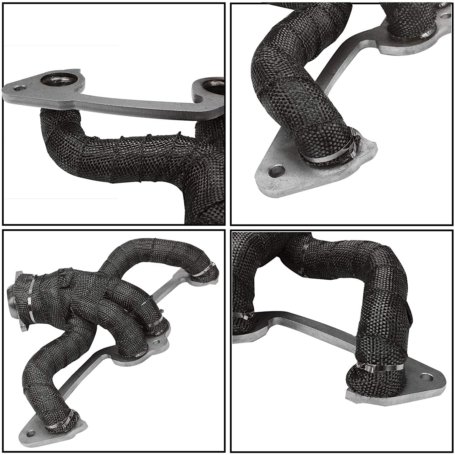 2 rotoli da 5,1 cm e 152,7 m, in fibra di vetro, per tubi di scarico di moto, nastro termico con fascette in acciaio inossidabile (perderà colore)