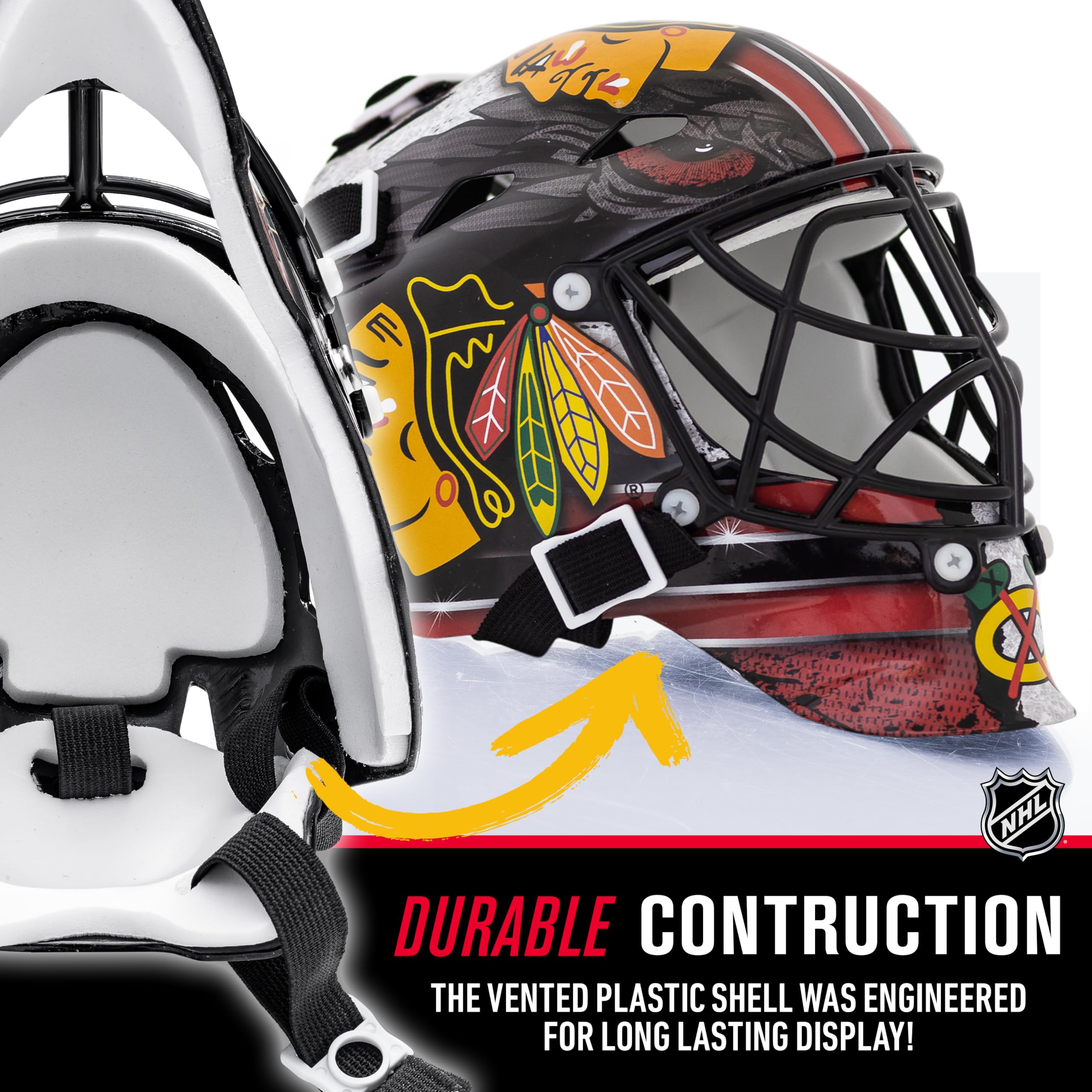 Chicago Blackhawks Unsigned Franklin Sports Replica Mini Goalie Mask - View #13