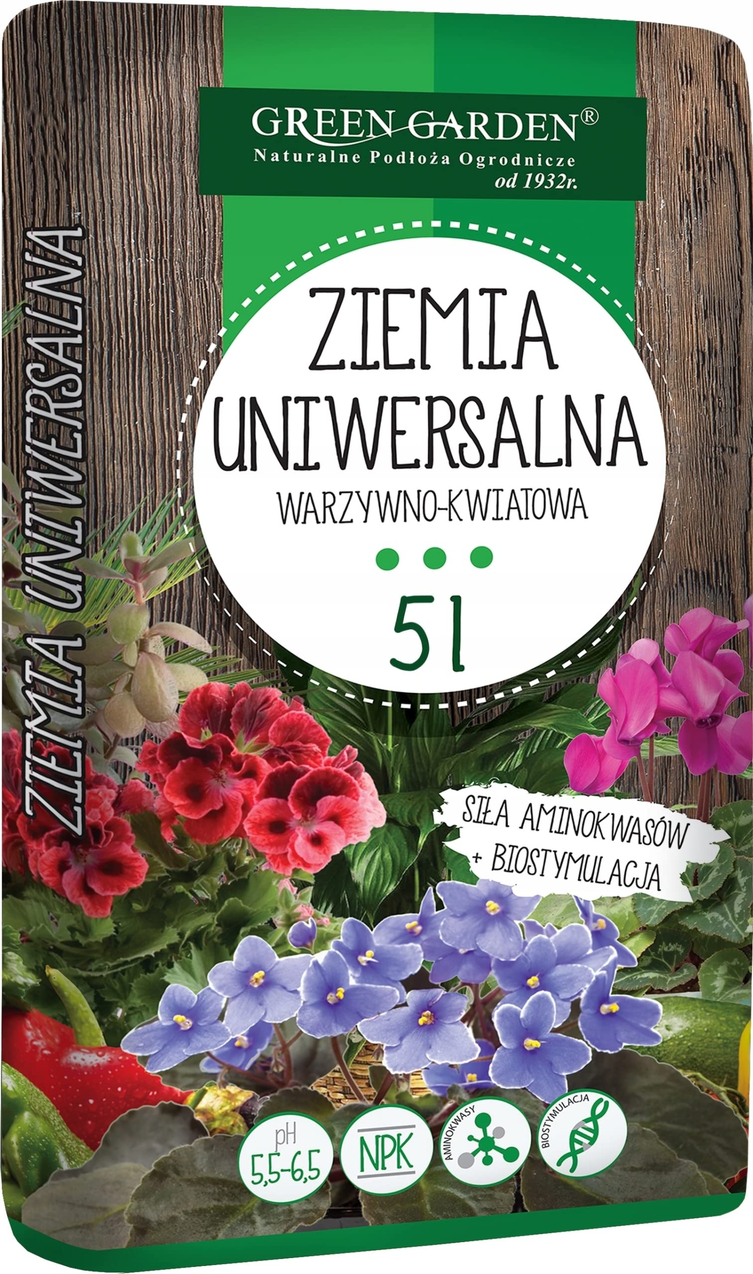 Podłoże warzywno kwiatowe z Biostymulacją | 5l