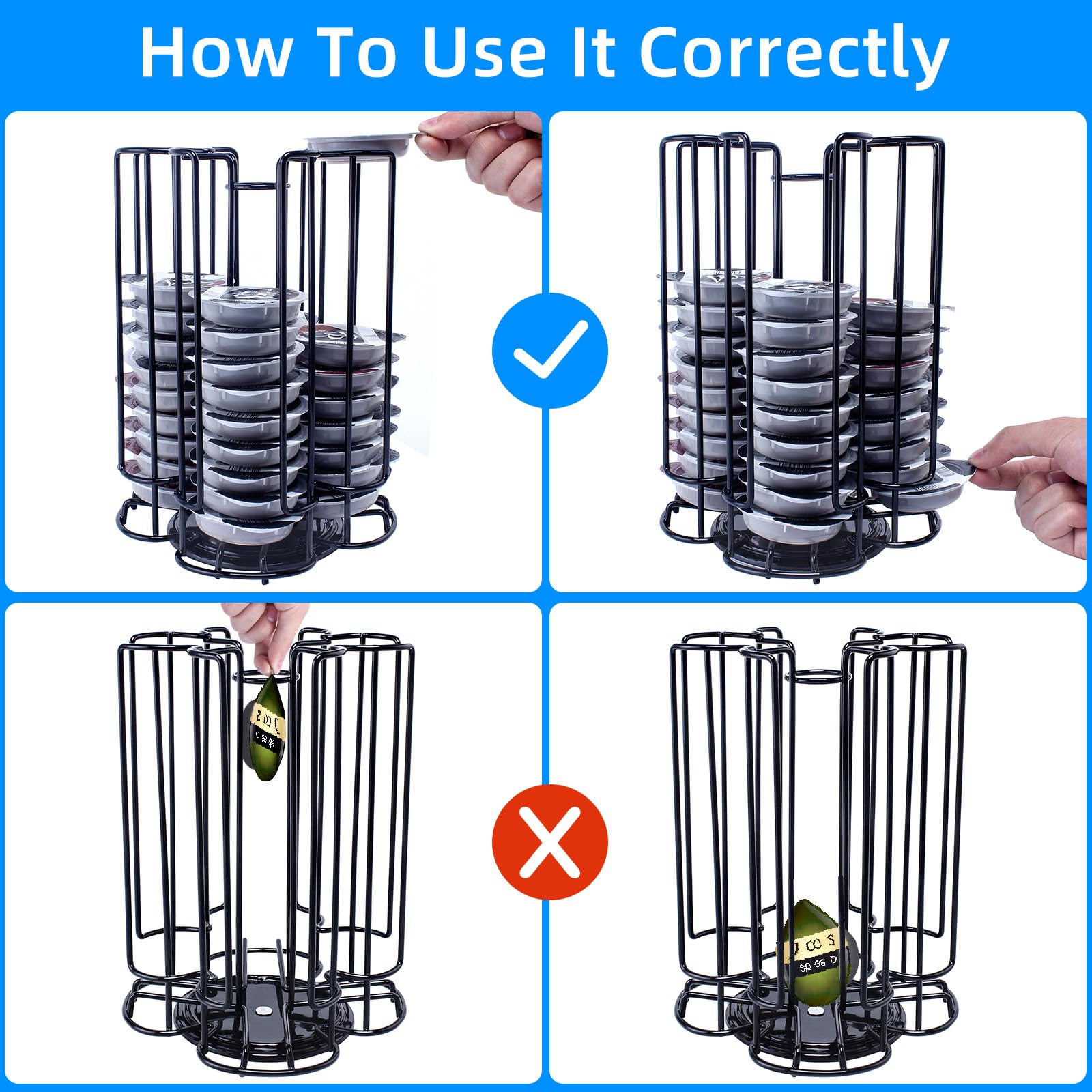 Porta Capsule Caffè Girevole 360° - Organizza 32 Capsule In Poco Spazio - Foto 3