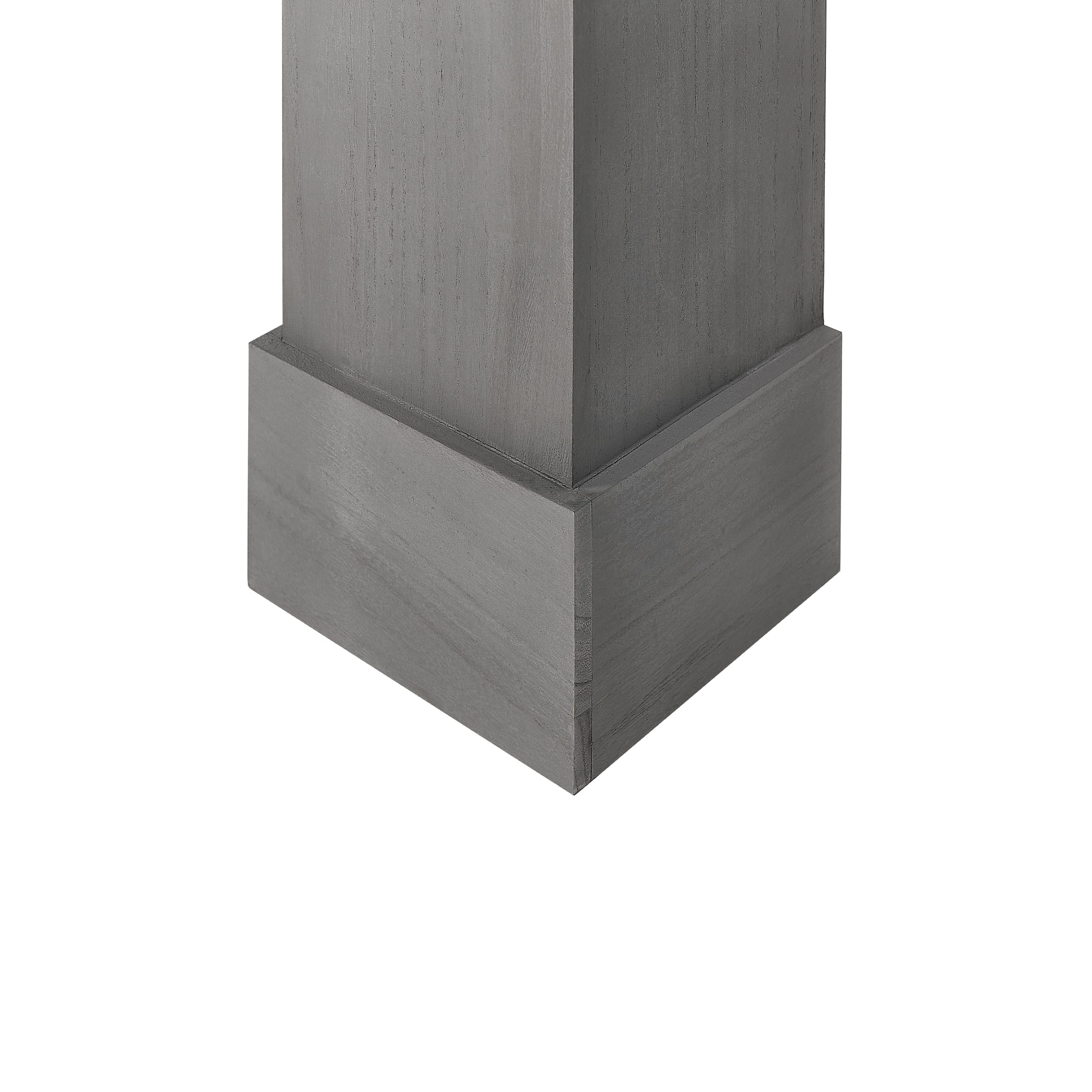 Deko-Kaminumrandung Paulownia-Holz grau 97 x 99 cm Kaminkonsole Retro Mandre