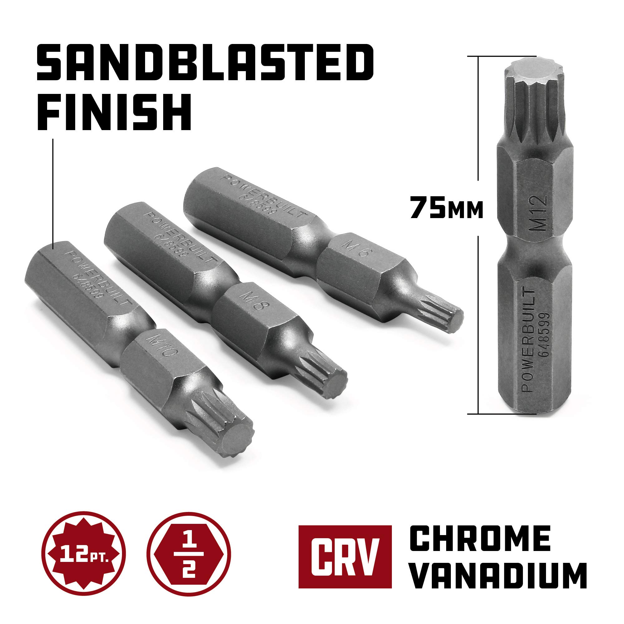 ぬーん Amazon.com: Powerbuilt 4 Piece XZN Triple Square Spline Bit