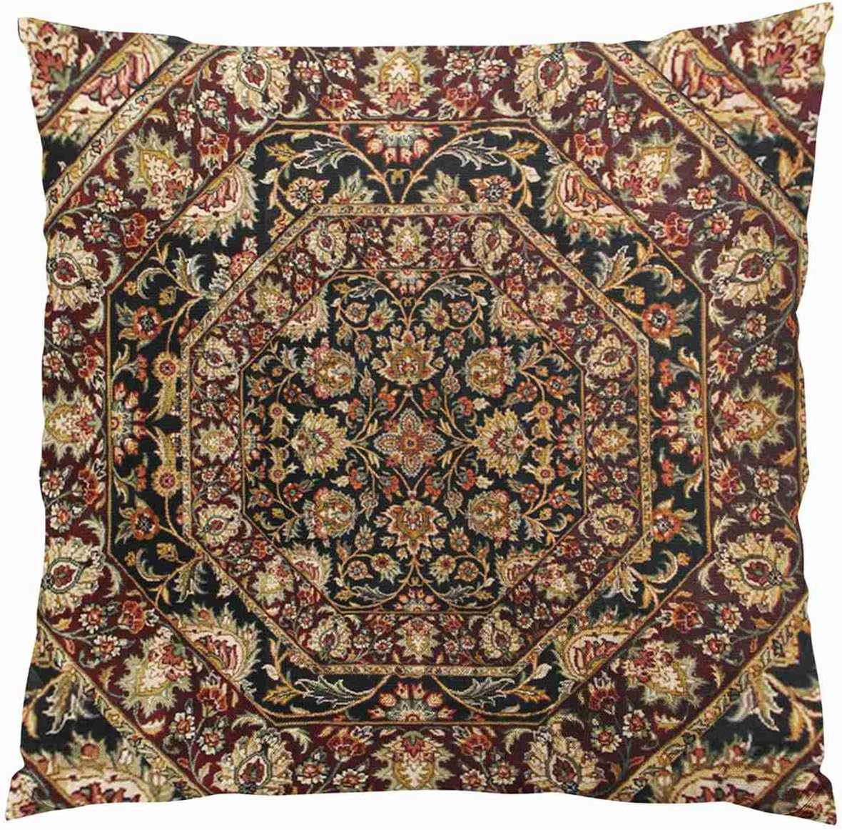 GygardenCute Tribal Tapestry Brown Hues Hidden Zipper Home Sofa Decorative Throw Pillow Cover Cushion Case Square 20X20 Inch Two Sides Design Printed Pillowcase