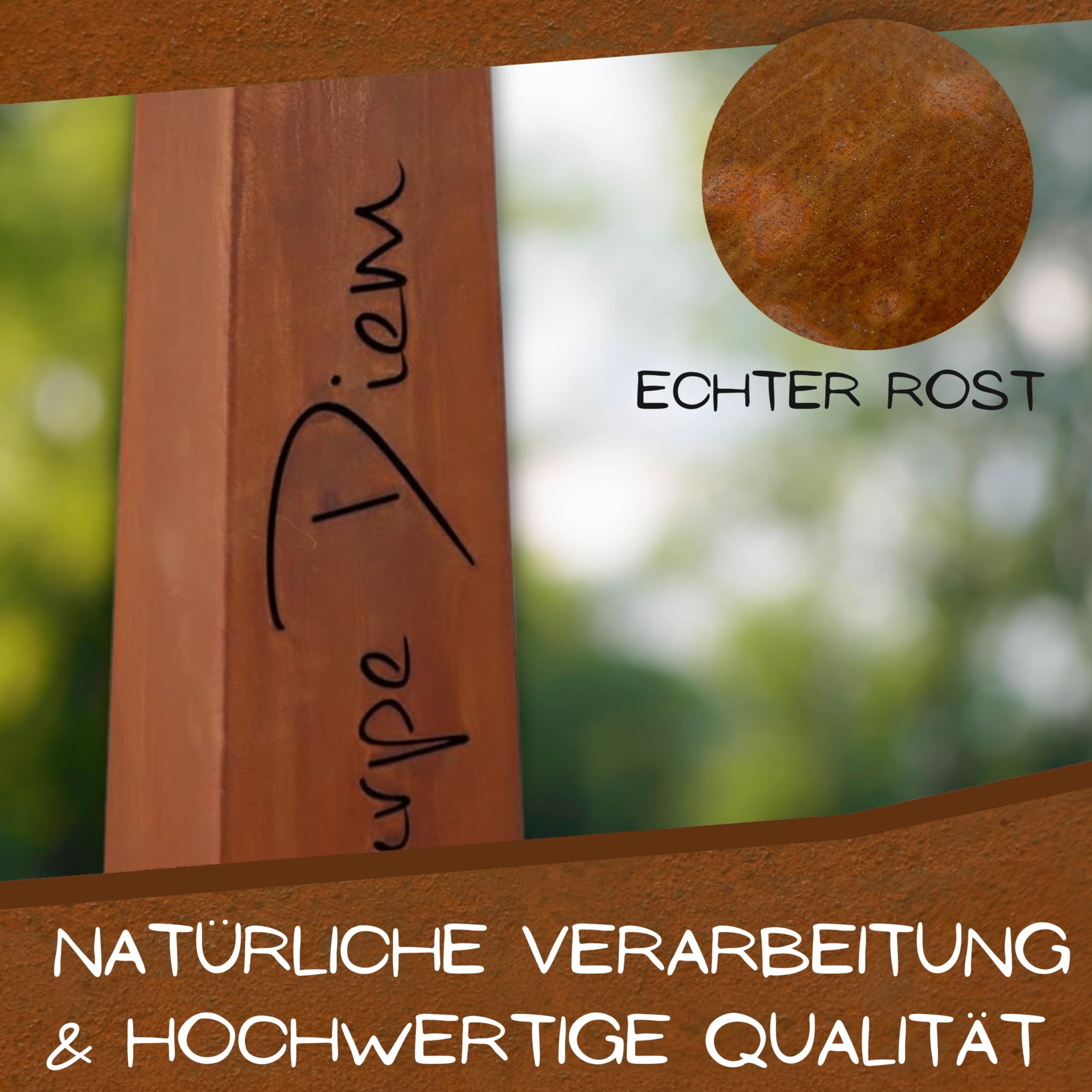 Rostikal Blumensäule 110 cm mit runder Pflanzschale 47 - Gartendeko Für Draußen Wetterfest, Deko Garten, Garten Deko Draußen - Wetterfeste Deko Für Ihren Outdoor-Bereich