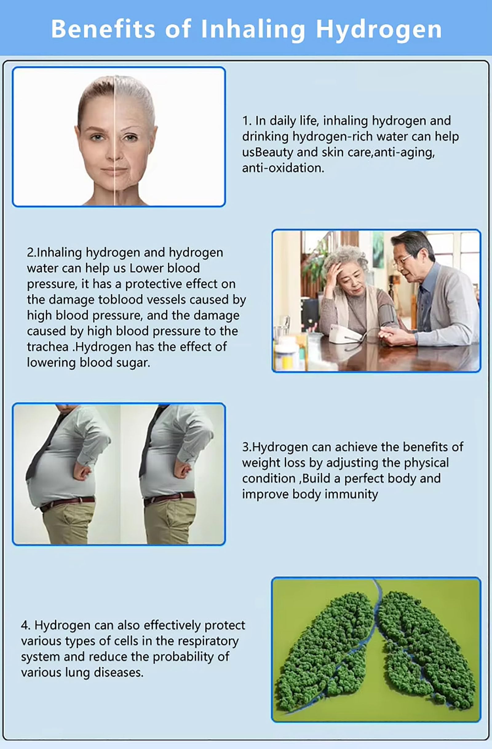Urządzenie Do Inhalacji Wodoru Z Podwójnym Portem 150/225 Ml/Min, Inhalator Gazowy Browns Z Mieszanką H, Inhalator H2 Wysokiej Czystości 99,99% 225ml/min