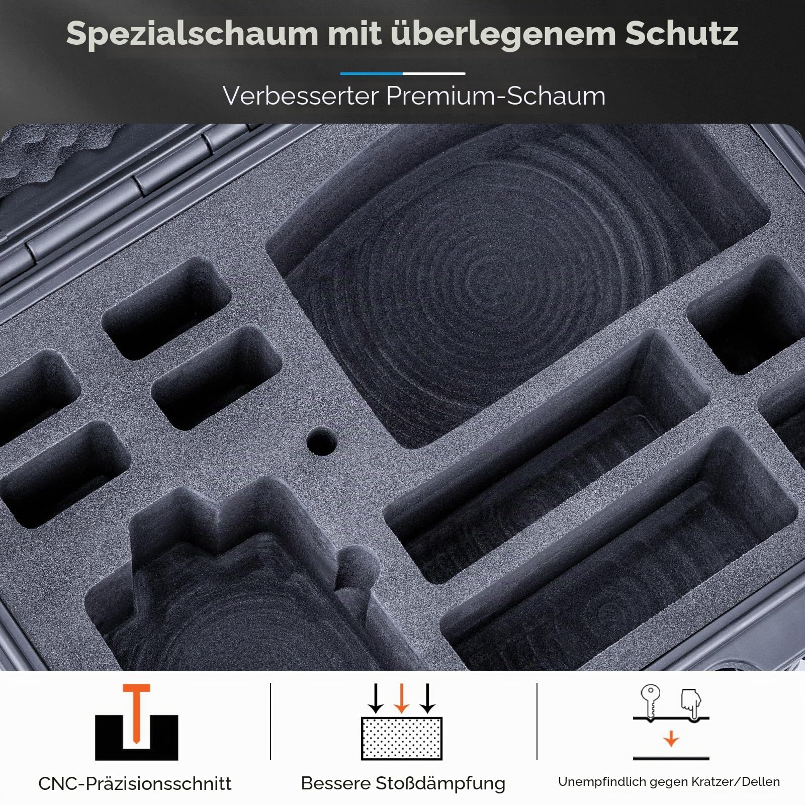 Lykus Titan AA100 Wasserdicht Tasche/Koffer/Case für Antigravity A1 Drone Bundles,Unterstützt 7 Akkus[NUR Koffer]