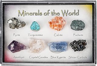 Ore Specimen,Natural Crystal Gemstone Stone Minerals with Name Sheet | Stone Science Education Study Supplies, Rock Mineral Gemstones Set for Kid Science Learning Fovolat