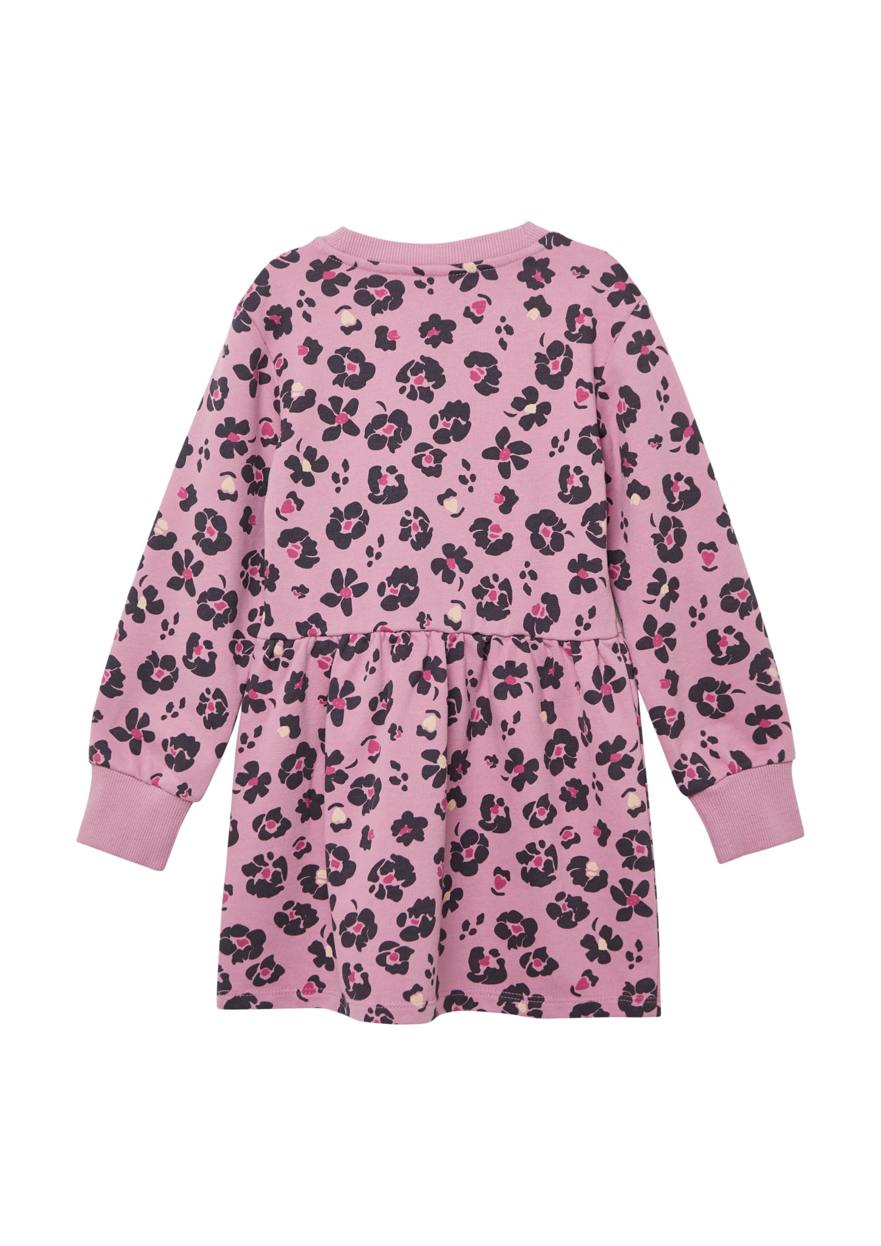 s.Oliver Kurzes Sweatkleid aus Baumwollmix mit All-Over-Print