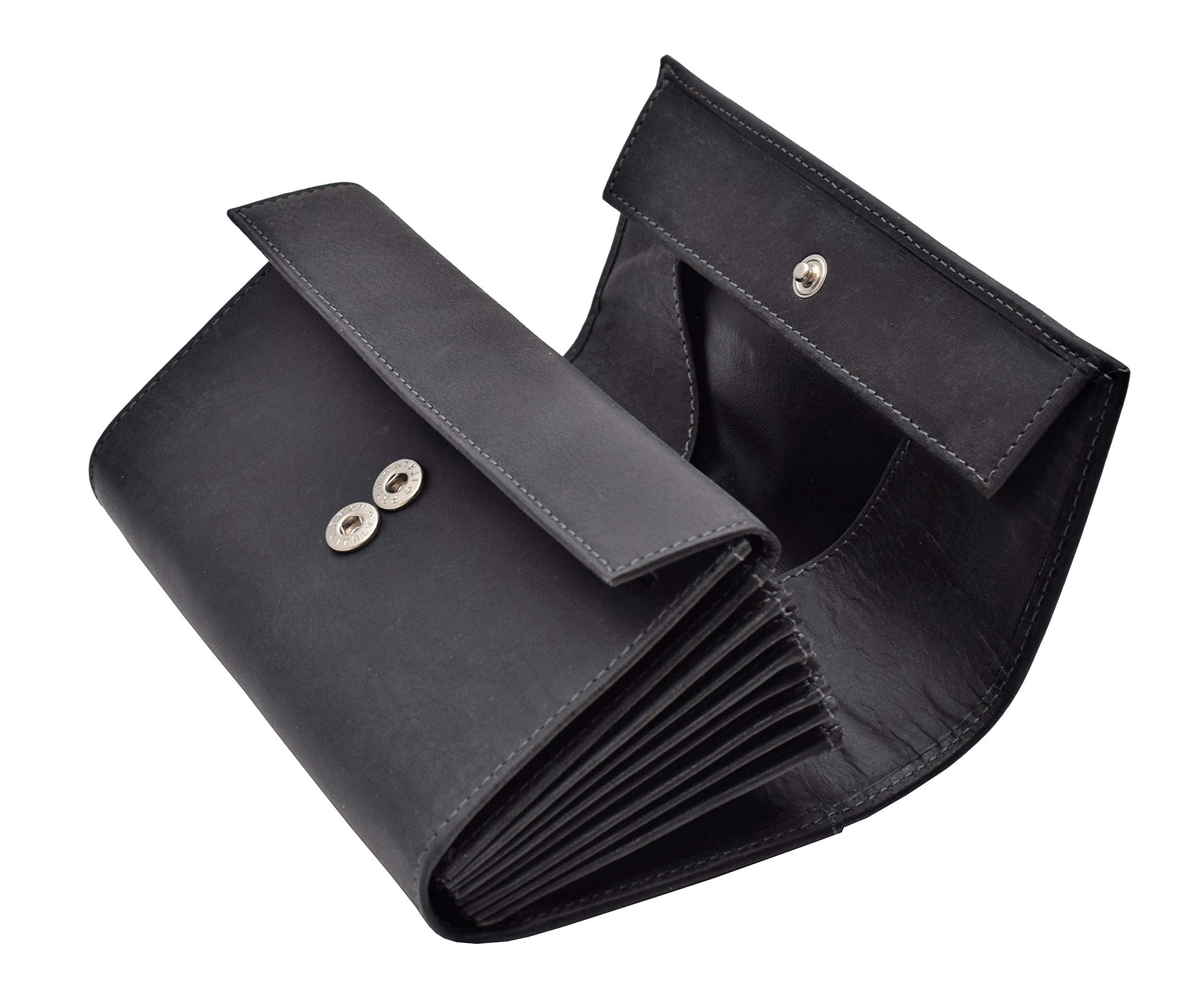 Menzo Kellnerbörse aus echten Leder, Kellnergeldtasche, Kellnerbeutel (schwarz)