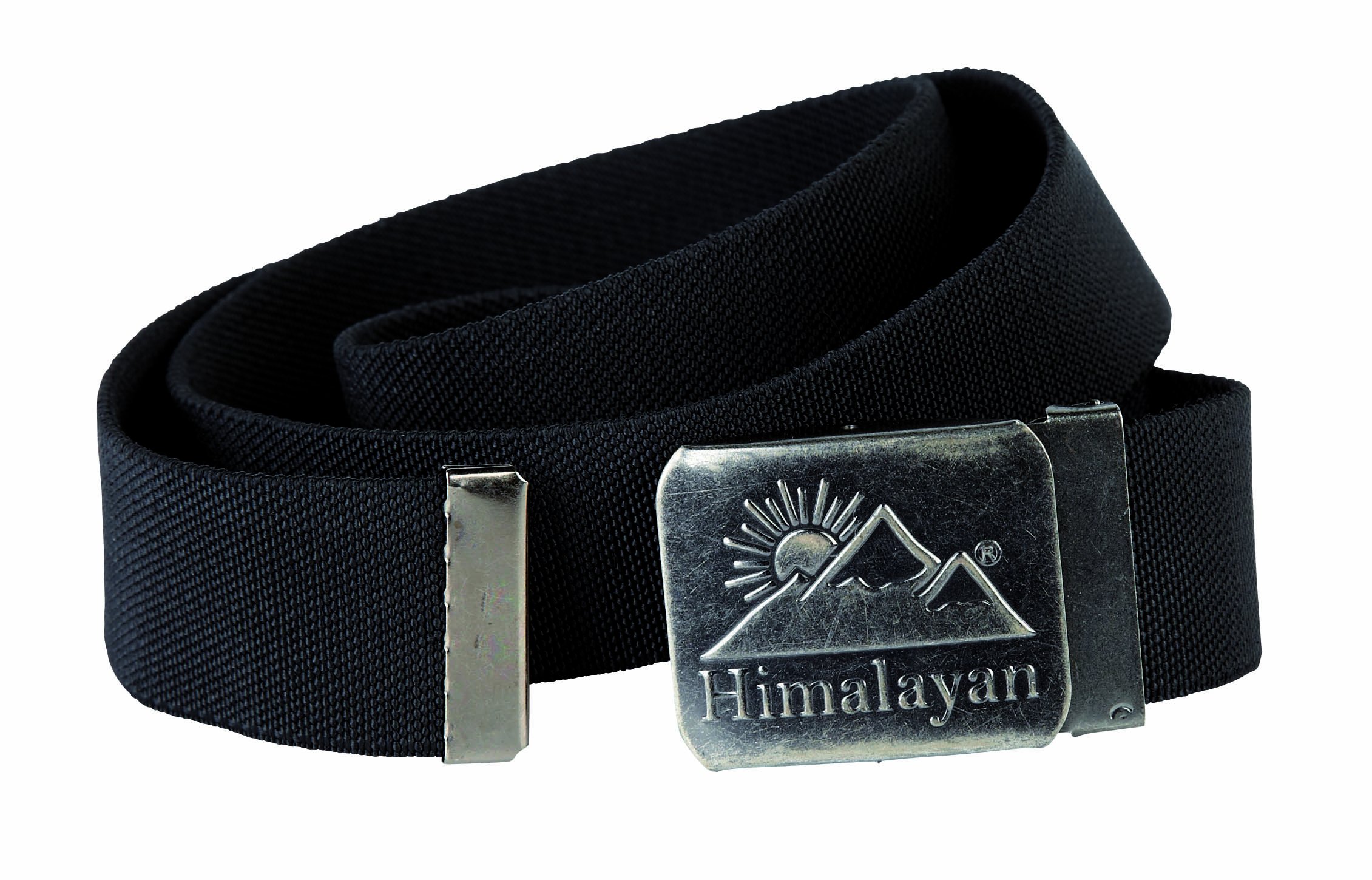 Himalayan Iconic Workwear Revolve Black Belt Webbed Adjustable Metal Snap Buckle