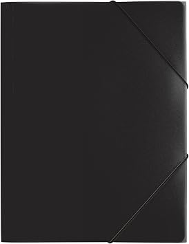 Pagna 21613-01 Elasticated Folder PP 3 Folders A4 Black
