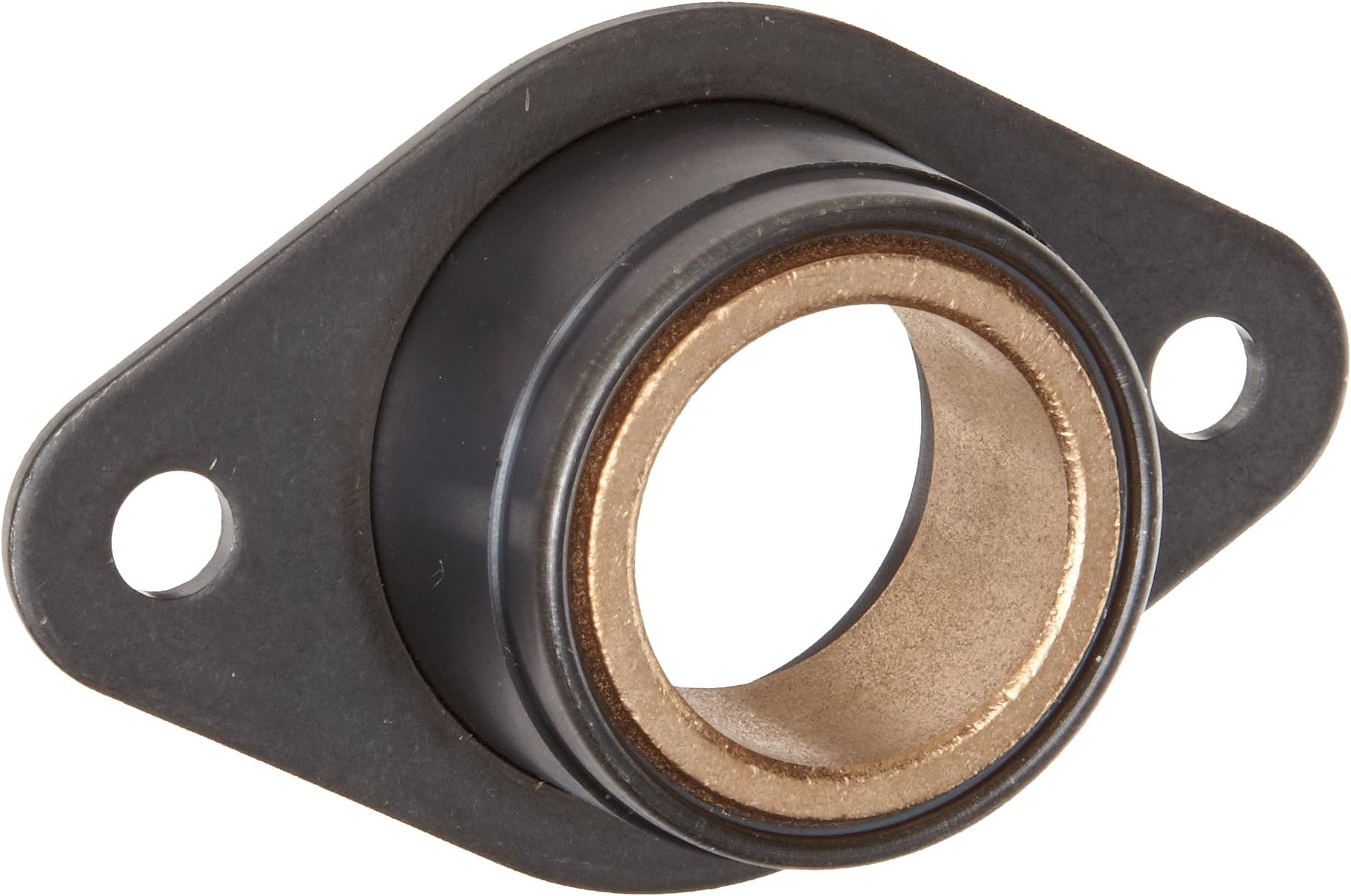 BFM-500-B Self-Aligning, SAE-840 Oil Impregnated Bronze Bearing With 2-Bolt Hole, 1/2" Inner-Diameter Steel Flange