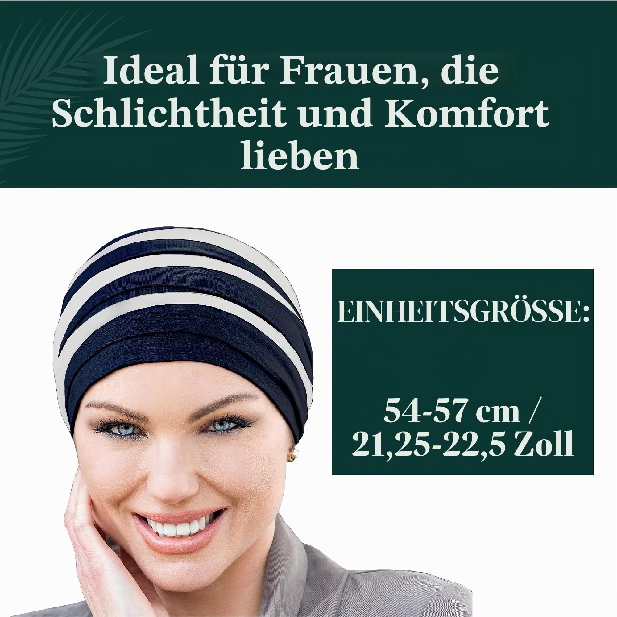 MASUMI Chemo Bio Kopfbedeckung - DORNA Turbanmütze | Krebs-Kopfbedeckung für Frauen mit Haarausfall | Alopezie-Mützen und -Hüllen