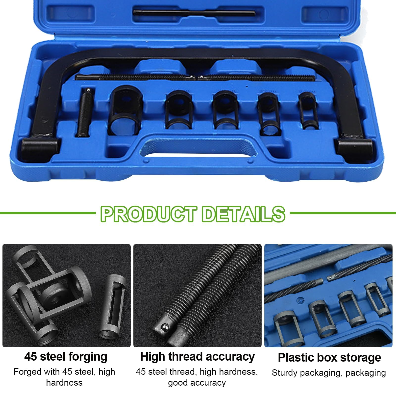12 Pezzi Compressore Molle della Valvola Kit, Compressore Molla Valvola con Parti di Macinazione della Valvola, Compressore Auto Accessori, Kit Attrezzi Moto, per Moto Furgoni Auto