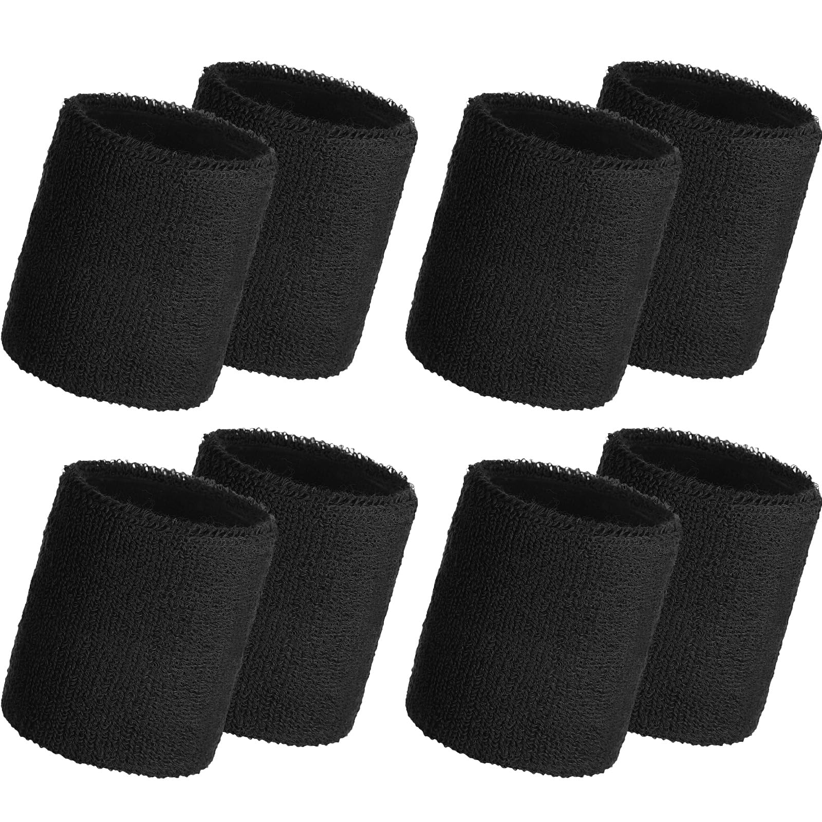 willbond 8 pack wrist sweatbands sports wristbands tennis sweatbands neon 80s thick cotton gymnastics sweat band international sports athletic wristband for men women party supplies