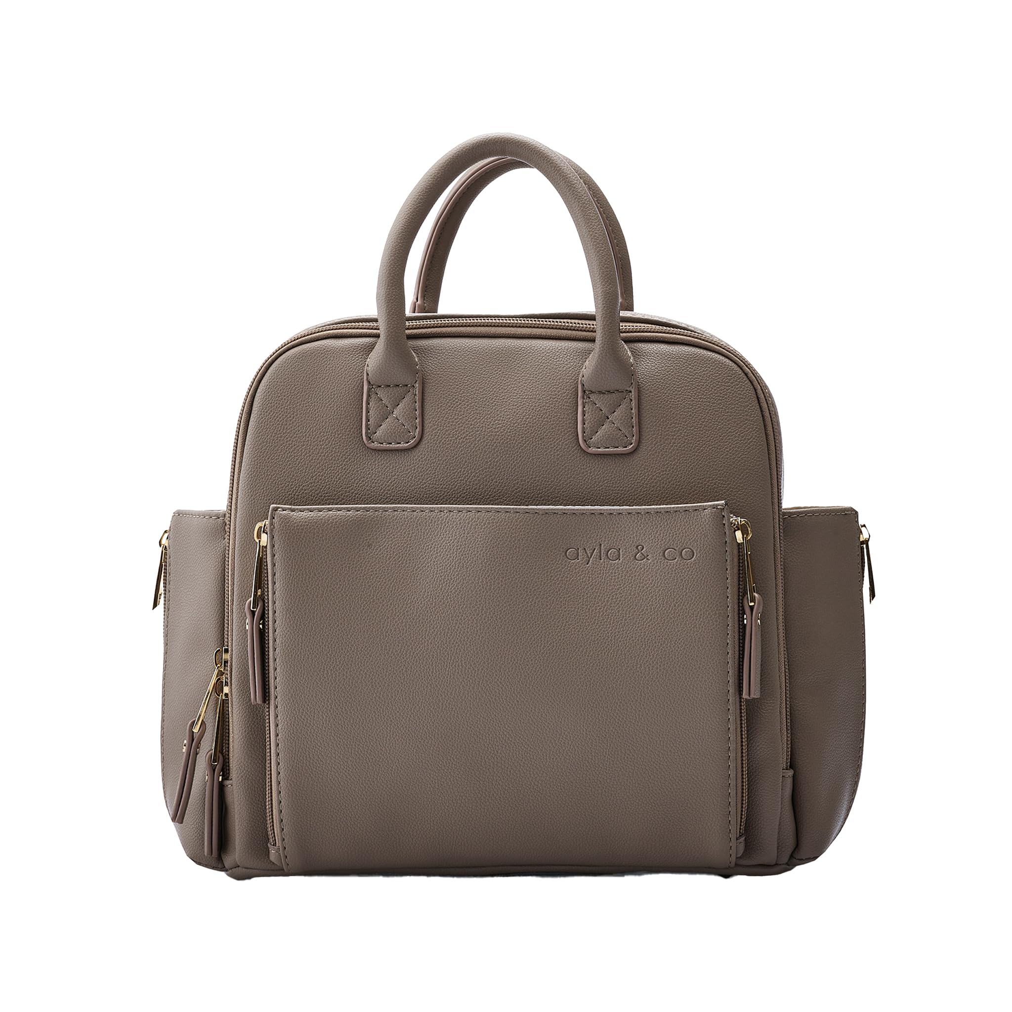 Ayla & Co Mini-Tasche, Übergangs-Minimal-Wickeltasche, veganes Leder, mit erweiterbaren Taschen, integrierter Geldbörse, Organizer