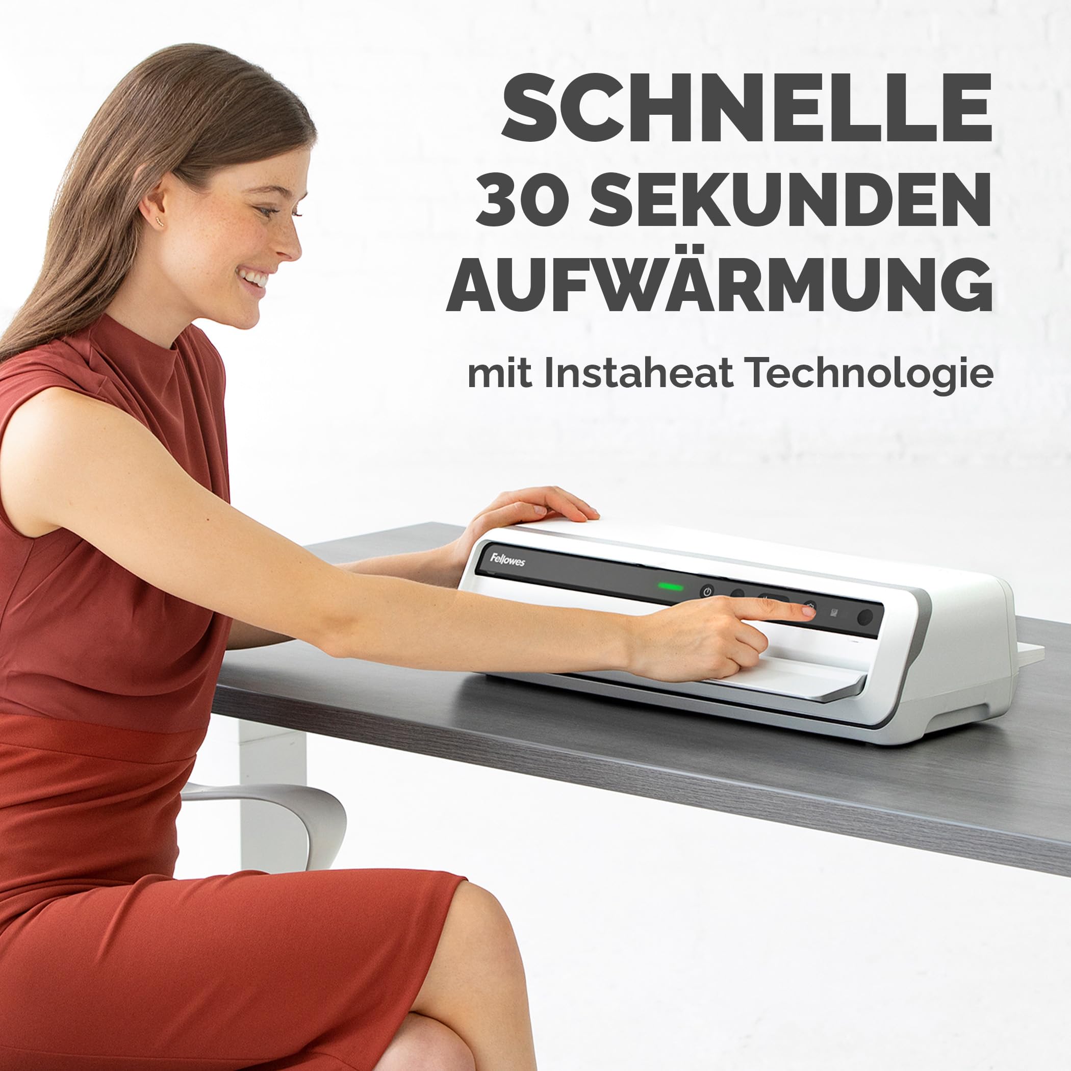 Fellowes Venus Laminiergerät A3 zum Heißlaminieren von 80-250 Mikron Laminierfolien, Intensivgebrauch, automatischer Rückwärtsgang, inkl. 10 Laminierfolien, weiß