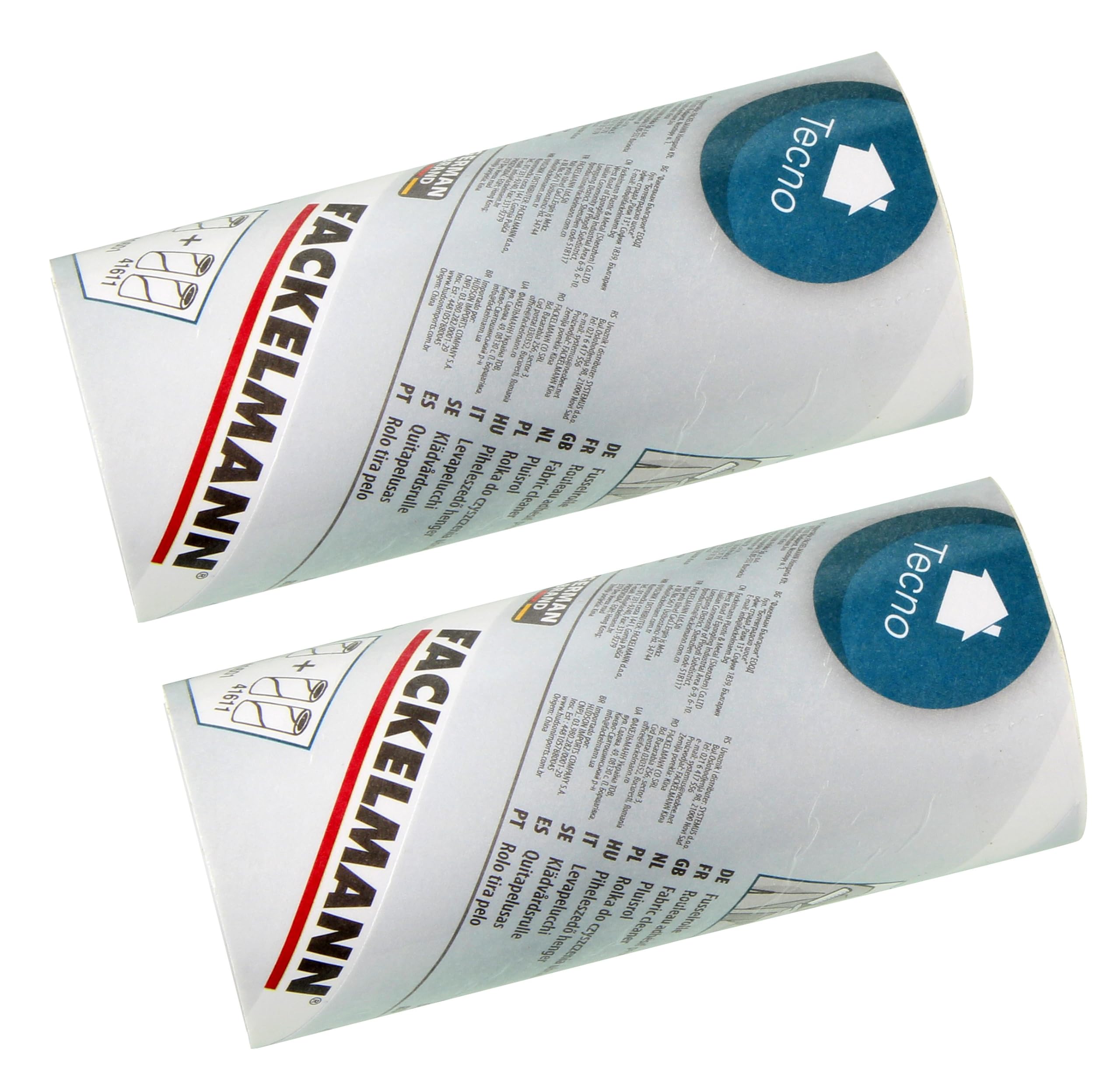 Fackelmann Lint Roller Refill, Set of 2, Pet Hair Removal, 10.5x8.5x4cm, White