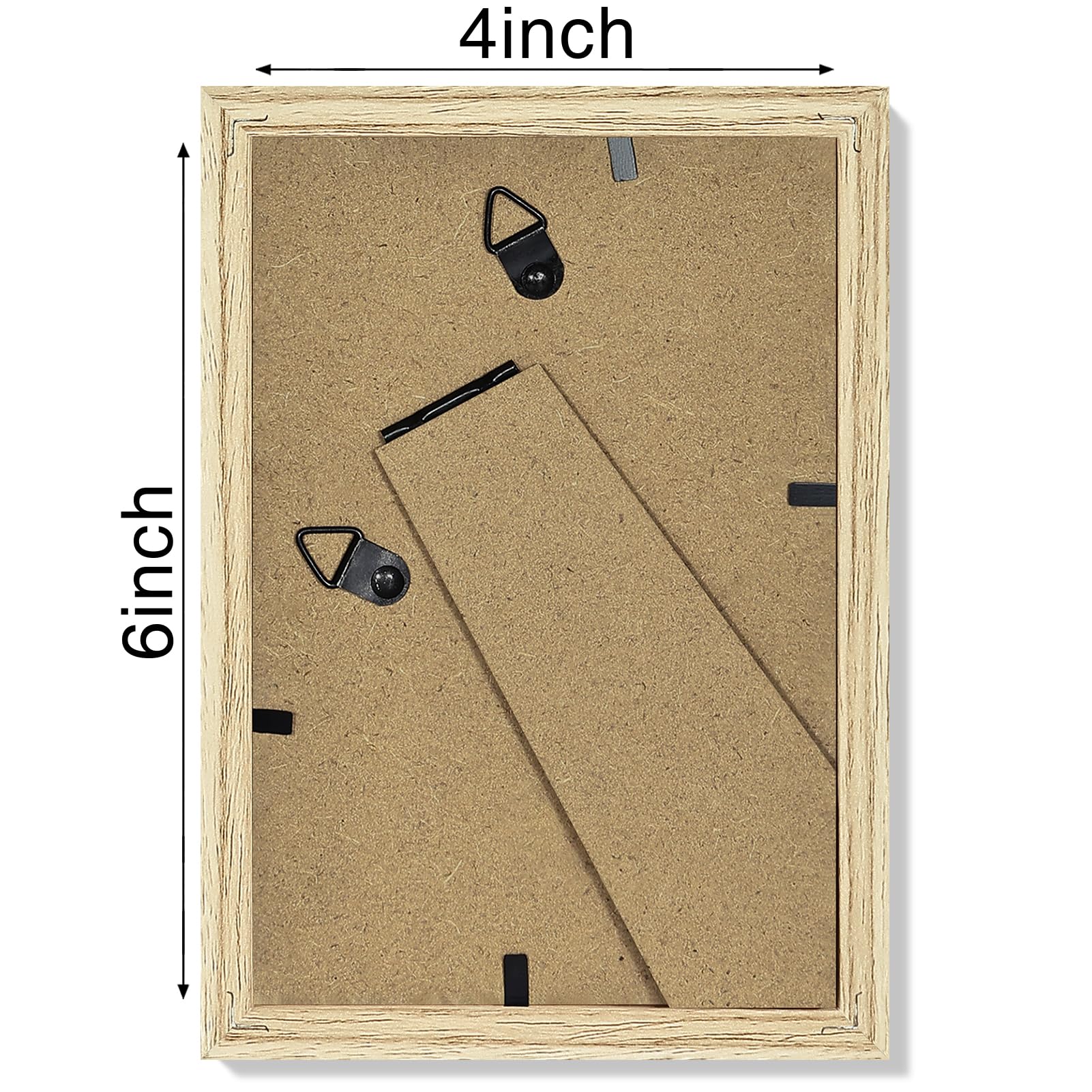 Vittanly Vintage Bilderrahmen 10,2x15,2 Cm – Rustikale Holzoptik Für Wand Oder Tisch, Mit & Ohne Passepartout