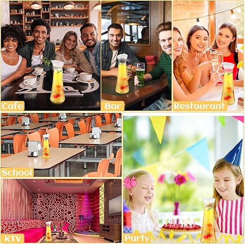 Miniatura 7 de Jarra de agua con tapa abatible de 34 onzas jarra de jugo de agua de plástico transparente de 34 onzas recipientes de bebidas resistentes para