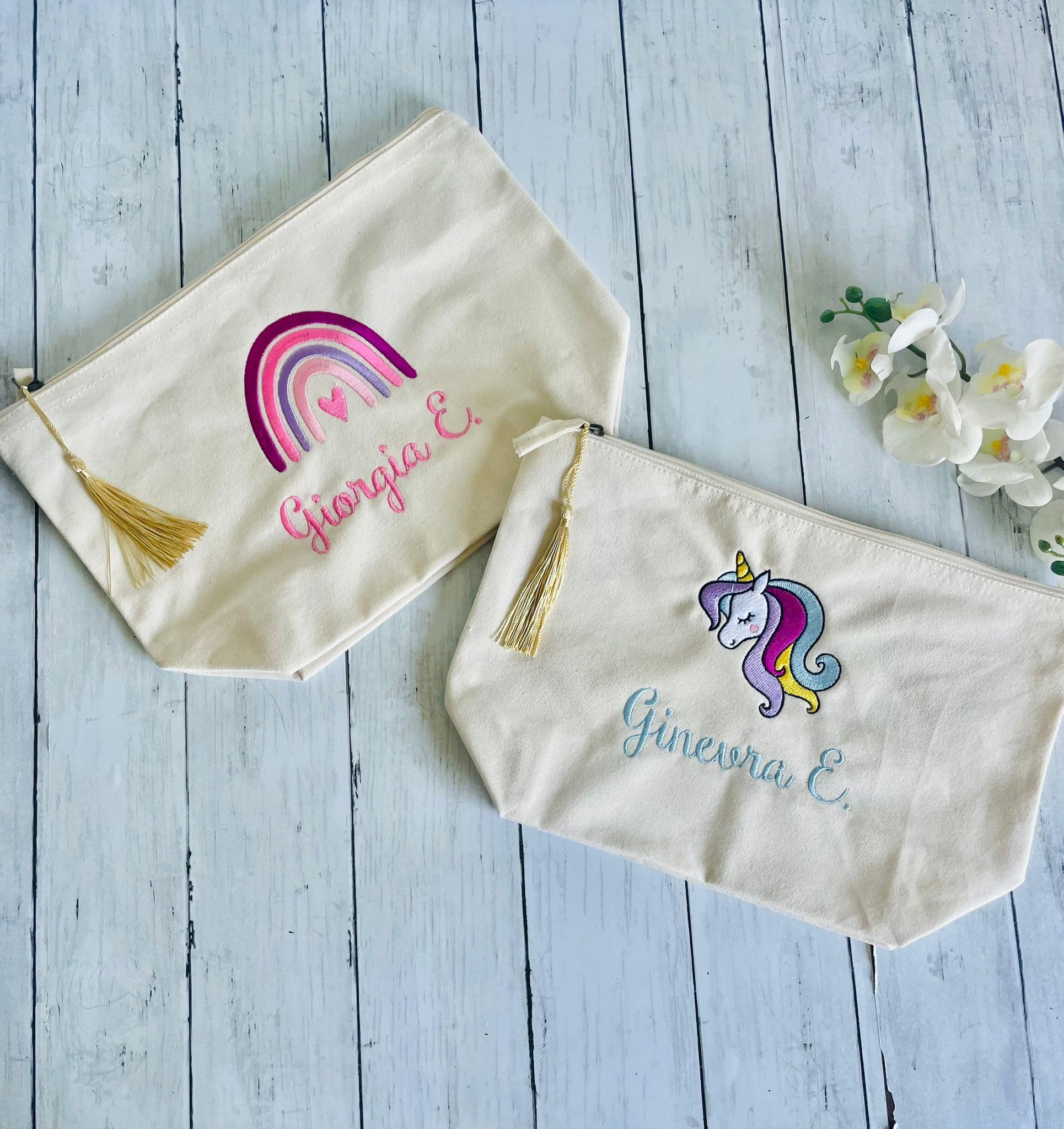 CrisArt Pochette porta pannolini personalizzata con nome e disegno, beauty da viaggio per neonata, idea regalo nascita