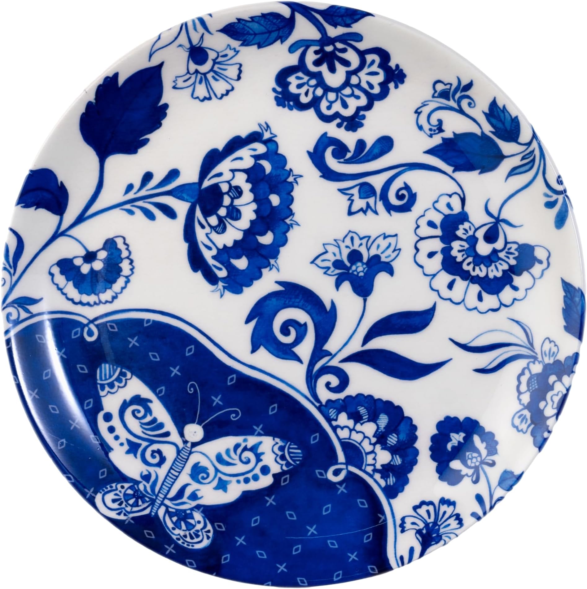 KOLOROBIA Decorative Wall Plate|Stand & Metal Hook| Blue Pottery |Hanging Wall Plate| 10inch |Gift Box Packaging |Ceramic Wall Plate for Wall Décor I Home Décor I Living Room I Office