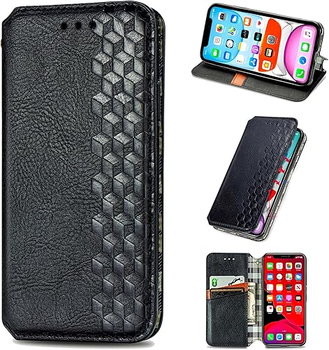Compatible con Xiaomi Poco X3 NFC, compatible con Xiaomi Poco X3 ProPoco X3 Cierre Magnético Flip Stand Wallet Card Holder Case Negro
