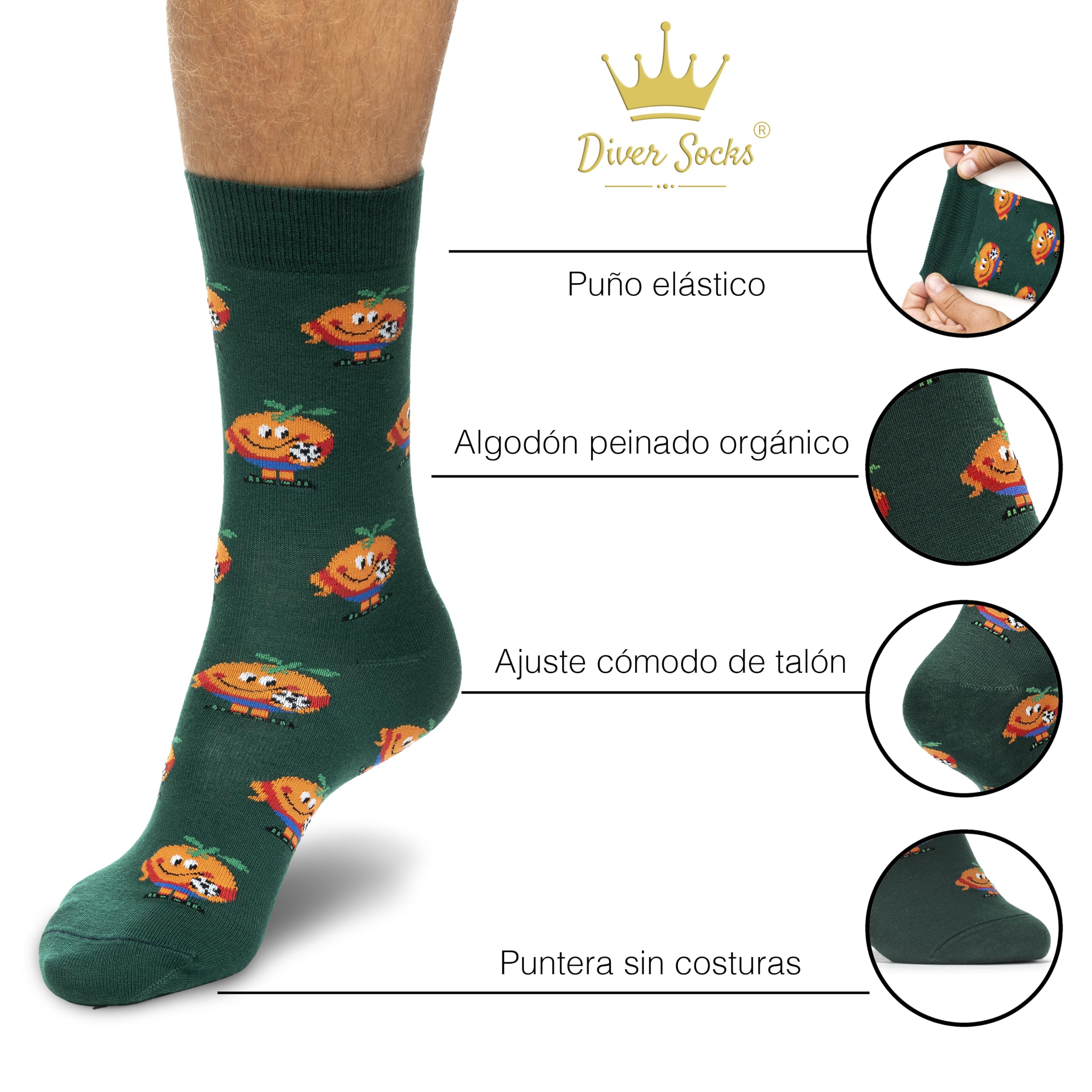 Calcetines Hombre Divertidos De Algodón Suaves Y Transpirables | Estampados Graciosos Con Dibujos Originales | Regalos Originales Para Hombres | Talla Única 40 46 | Estilo Friki Casual