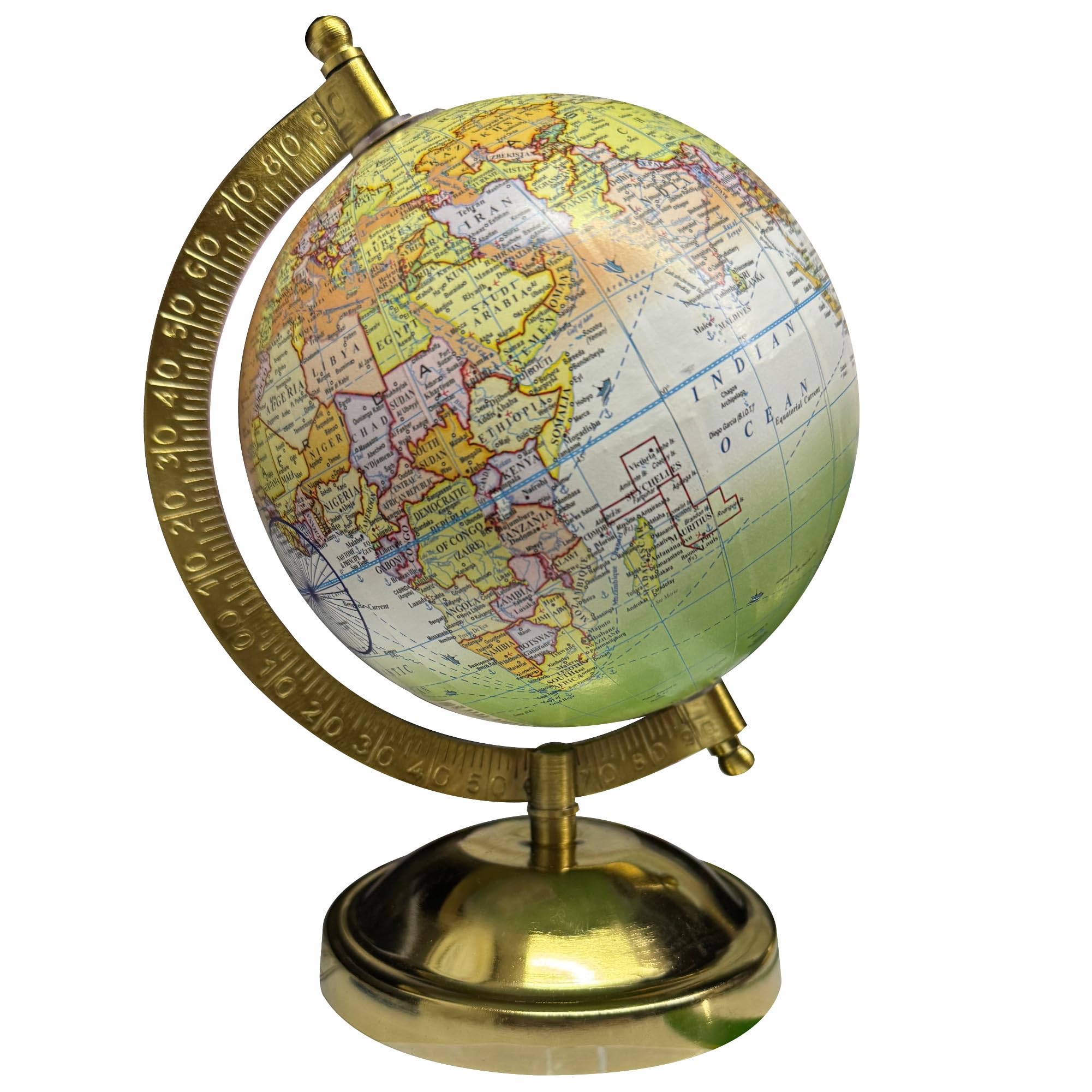 GLOBE DADDY World Globe 5 Inch Dia with Elegant Gold Stand for Home Decor,Office Table,Corporate Gifting,Decoration Item and Kids and Students Room Decor (B0CQT7H4NK) Amazon Price History, Amazon Price Tracker