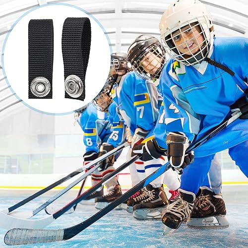 Miniatura 3 de Shappy Correa de barbilla desmontable para casco de hockey, correa de barbilla deportiva de hockey con accesorio de un solo broche de presión, negro