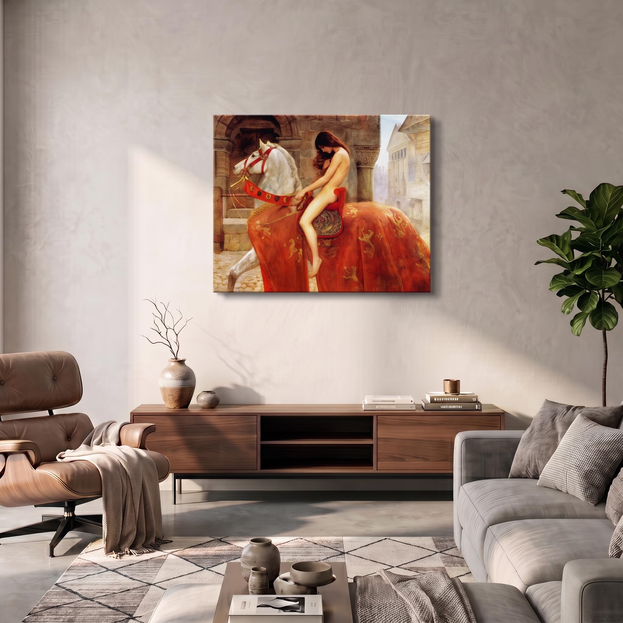 Amazon.com: Lady Godiva Canvas Wall Art by John Collier, Pre