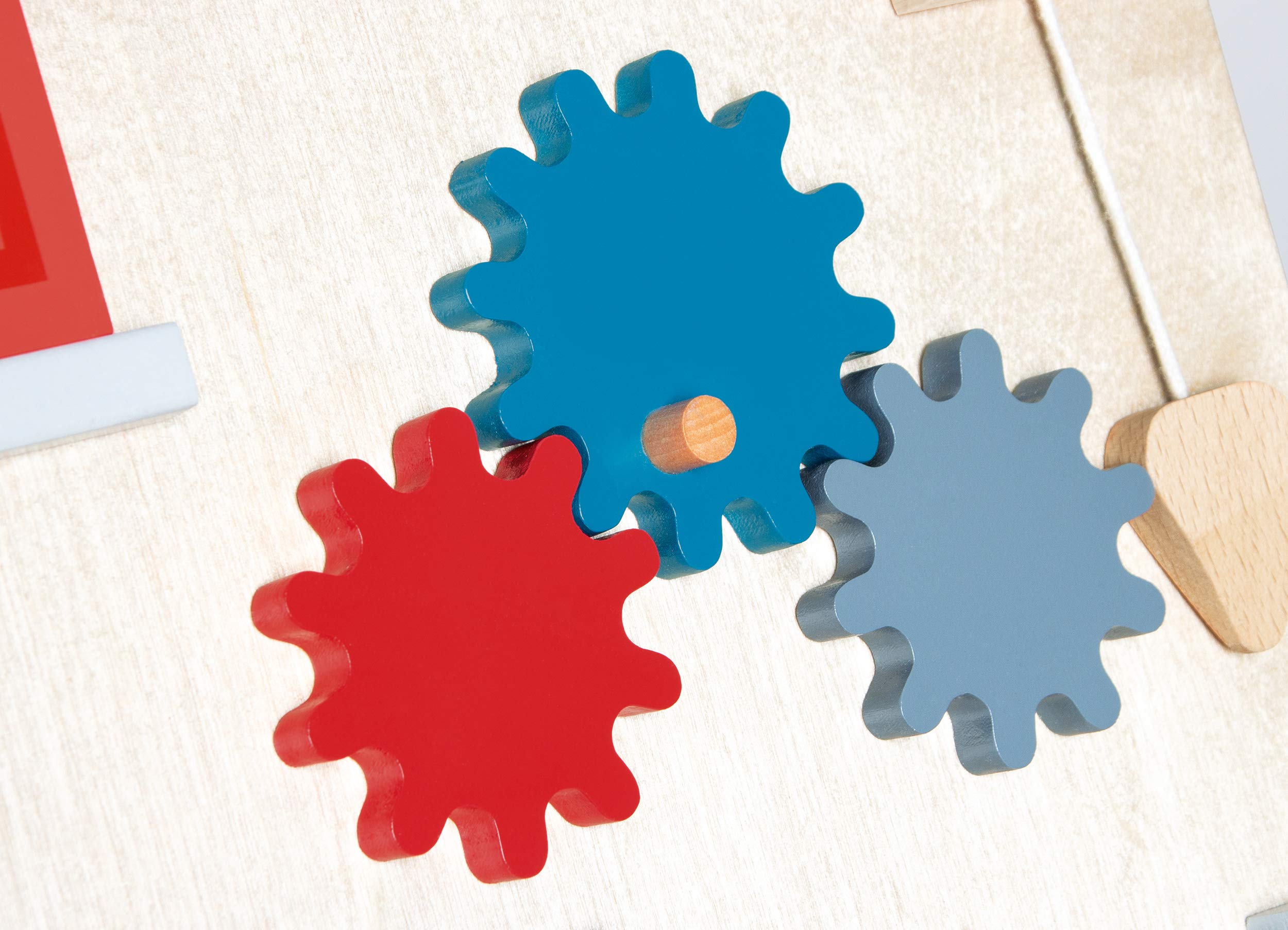 Pinolino Kinderträume Activity-Lauflernwagen Titus, grau, mit diversen Spielmöglichkeiten, gummierten Holzrädern, Linde und MDF, klar und bunt lackiert