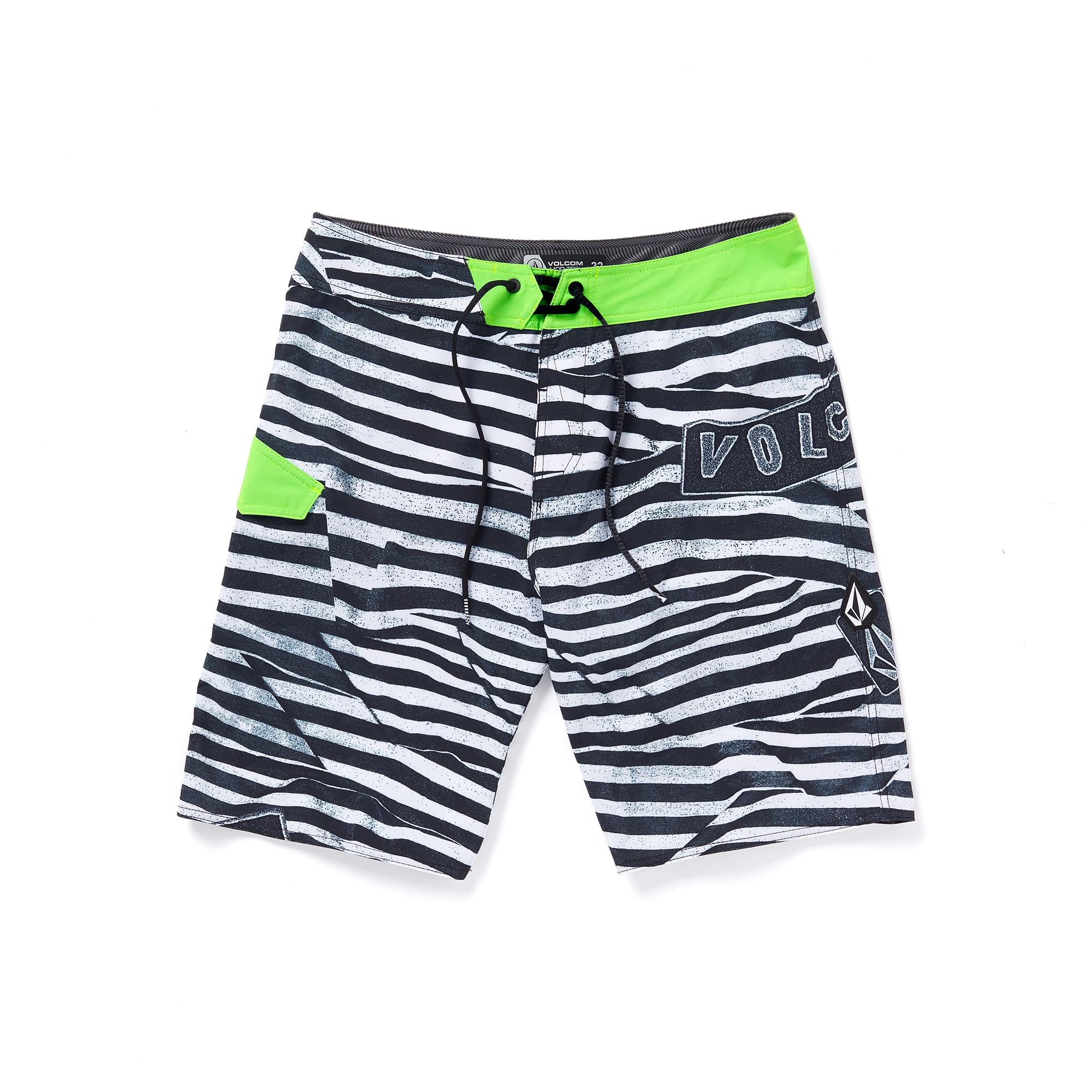 Volcom Men's Electric Green Mod Tech 20" Boardshort Swim Trunk, 30