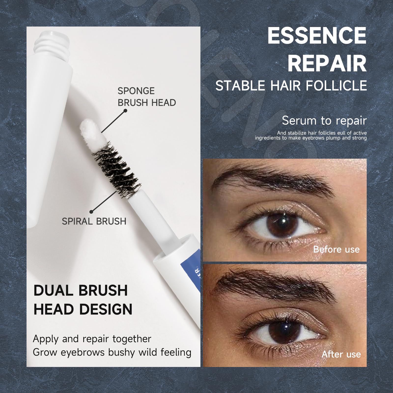 Siero Sopracciglia Ricrescita Rapida,Siero Sopracciglia-Per una Crescita Rapida e Sopracciglia Piene,Rafforza e Stimola la Rapida Crescita Delle Sopracciglia,Rende le Sopracciglia Piene,Spesse