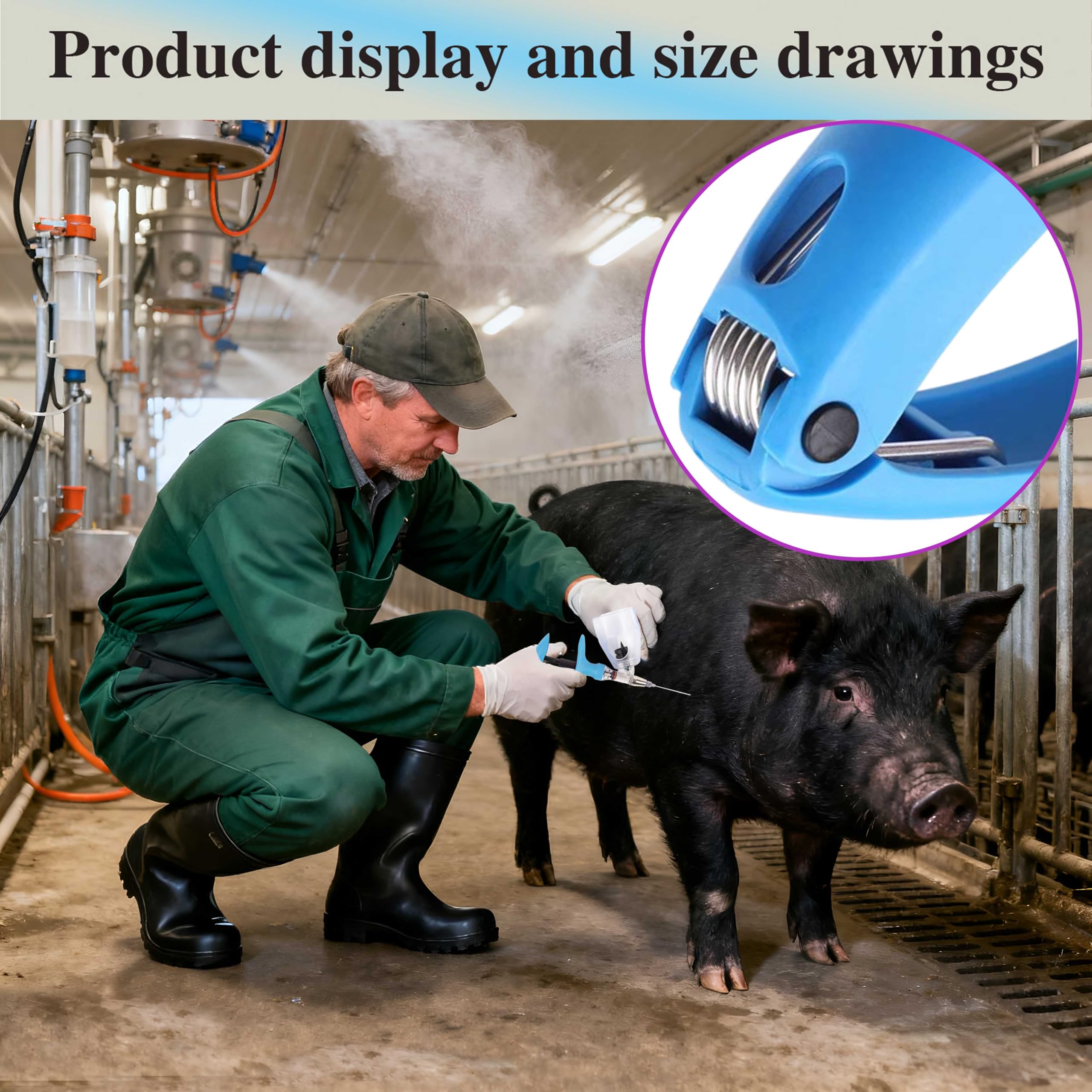 5 MLEinstellbare PräZise Viehspritze FüR Ziegen, Einstellbarer Tierinjektor, Automatische VeterinäR-Endlosspritze, PräZise Viehspritze FüR Ziegen, for Cattle Goat Pig Cow Chickens Poultry
