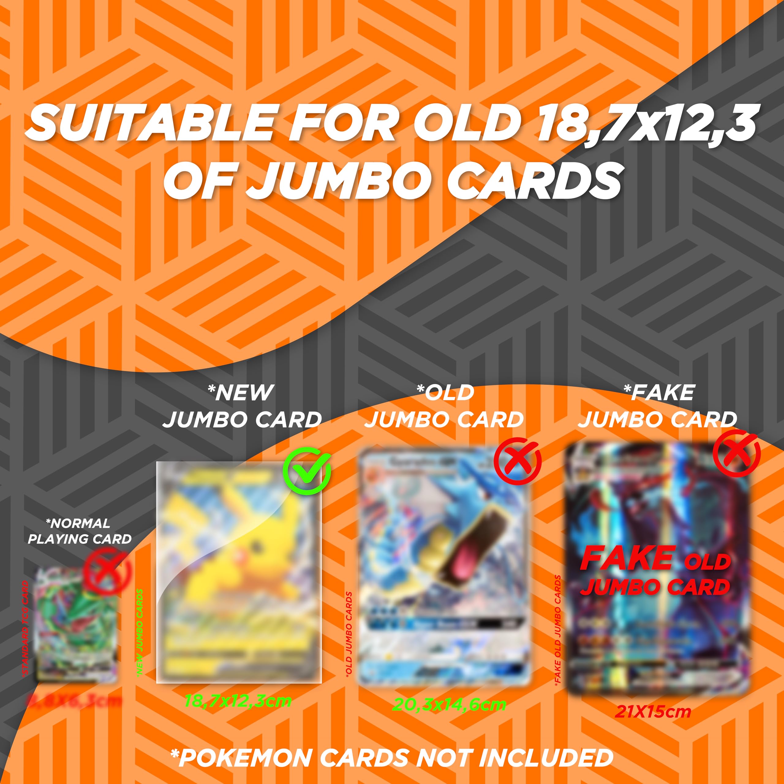 Card Sleeves for Jumbo Cards Card Sleeves, Card Sleeves Size 137 x 190 mm, Jumbo Size Sleeves Compatible with Pokemon Promo - Image 4