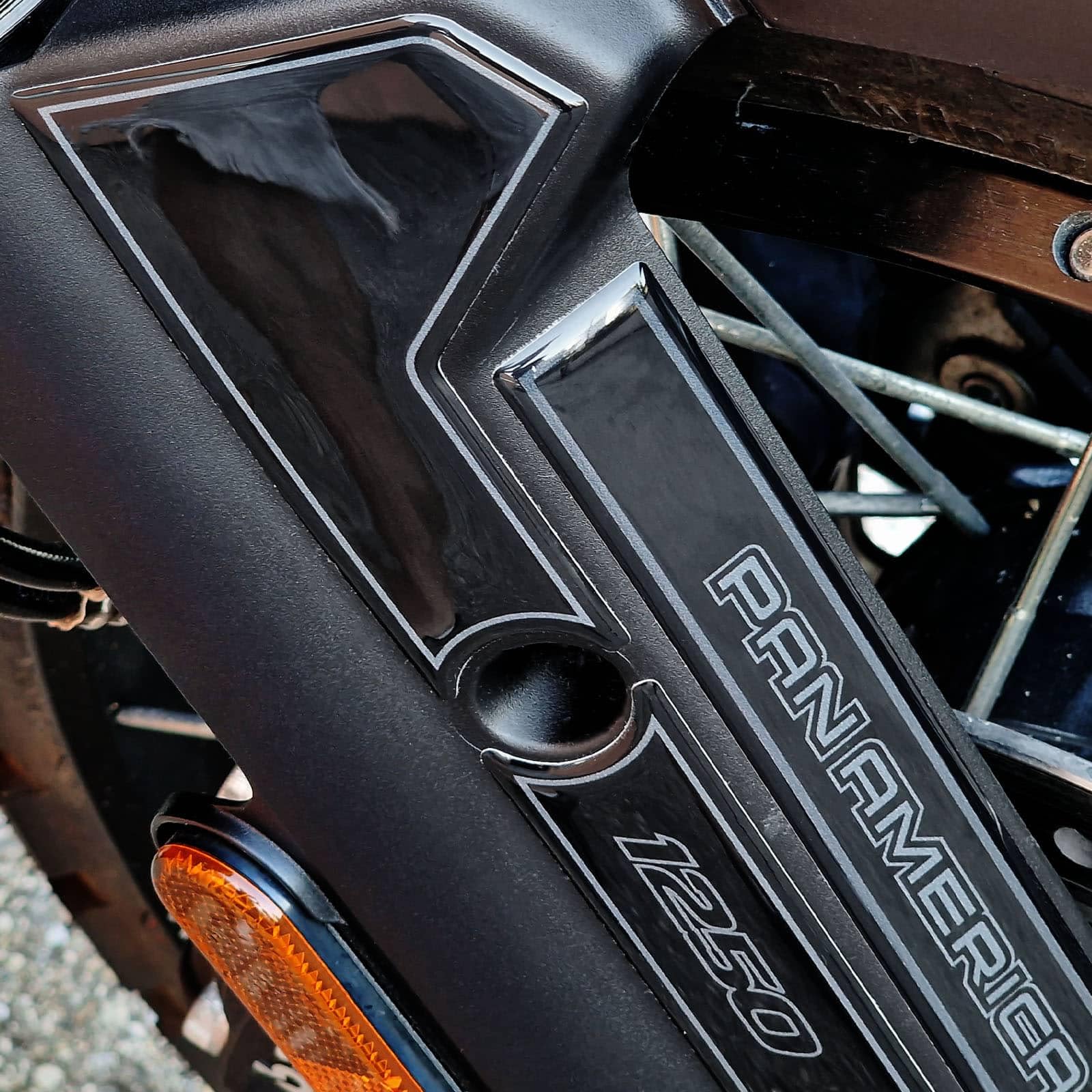 Resin Bike Aufkleber für Motorrad Kompatibel mit Harley Davidson Pan America 1250 2020-2026. Kotflügel vor Stößen und Kratzern. Aufklebersatz 3D-Harzklebstoff - Stickers Made in Italy