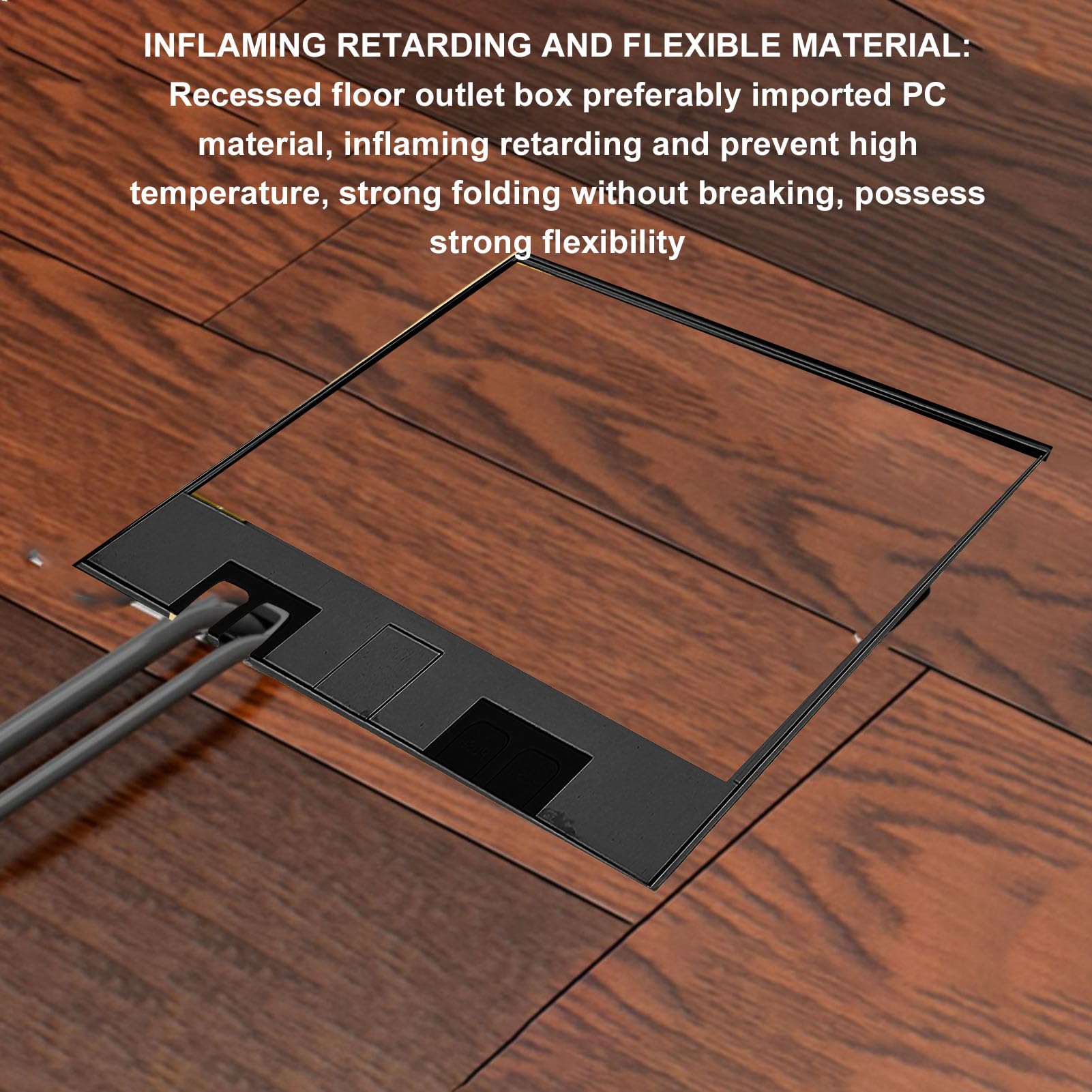 Presa da Incasso a Pavimento, Scatola di Derivazione Incorporata in Acciaio Inossidabile con Coperchio Ribaltabile 3 Uscite a Due Poli 4kW Impermeabile, per Casa, Ufficio,