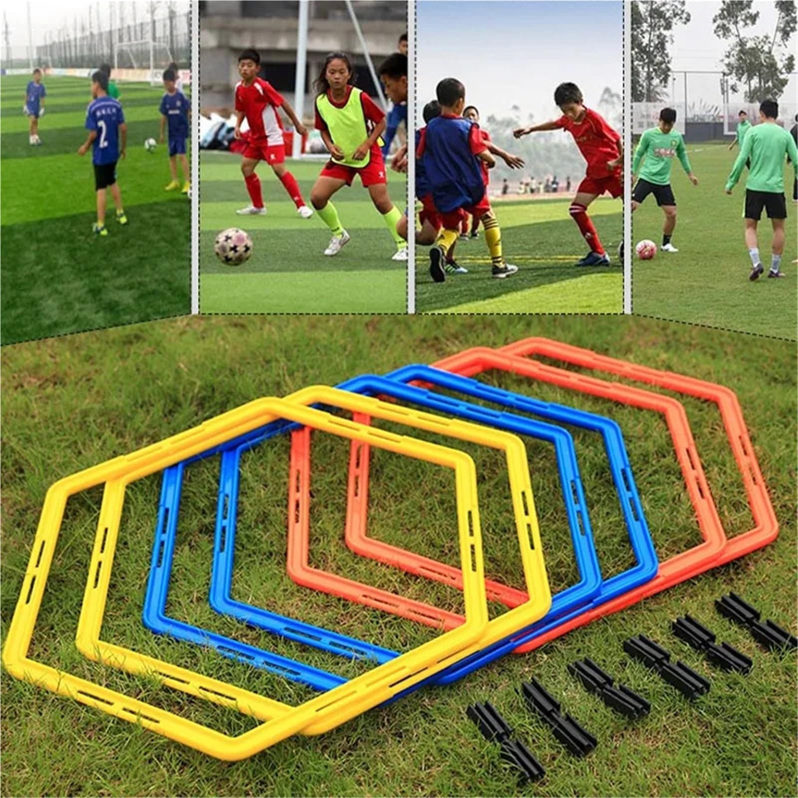Zestaw pierścieni rzucania rzucanie pierścieniami, Pierścienie Agility Multicolor 56,5 cm, 6 sztuk do treningu pracy nóg