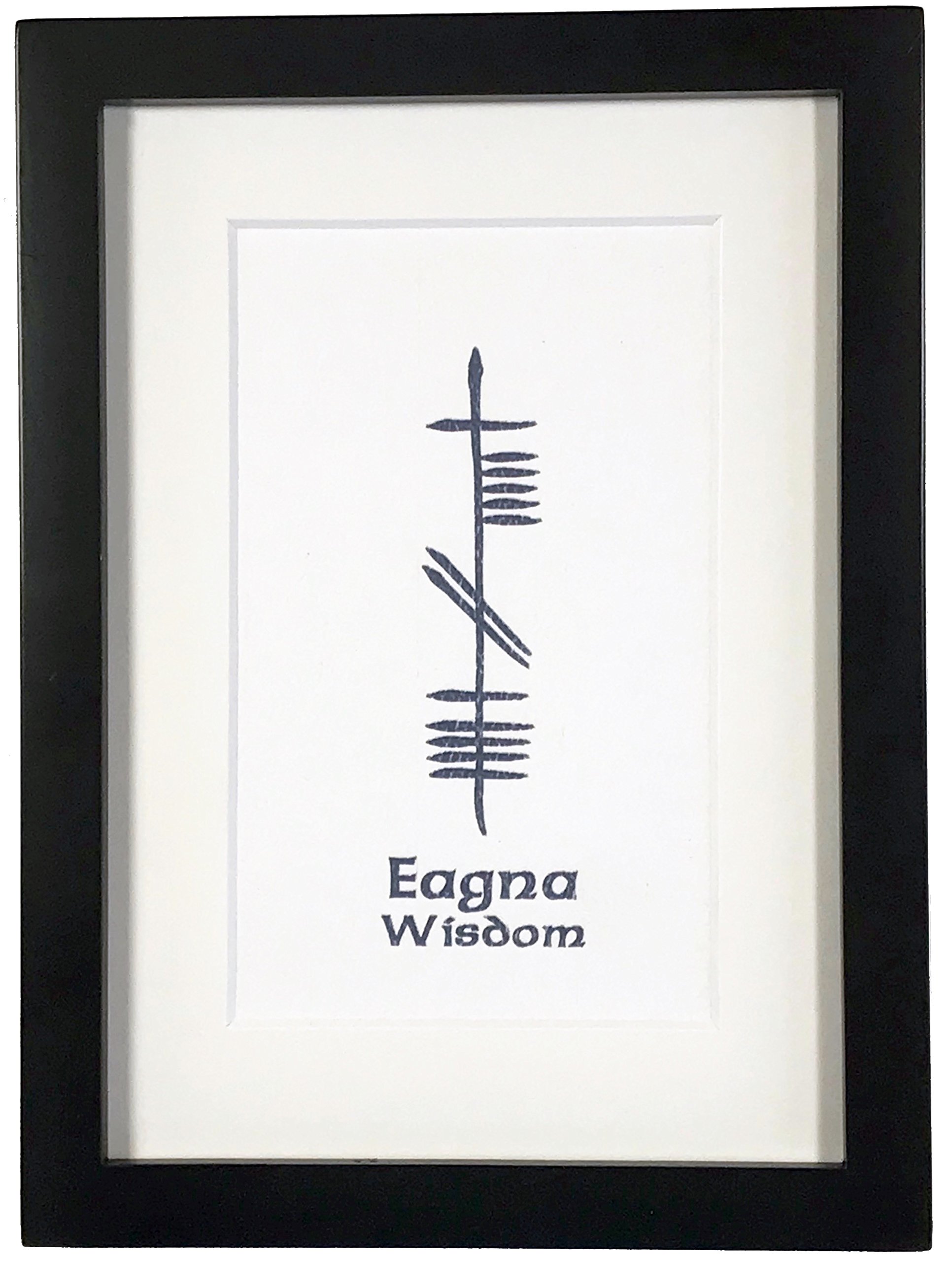 Ogham Wisdom Eagna Framed 5x7 Print