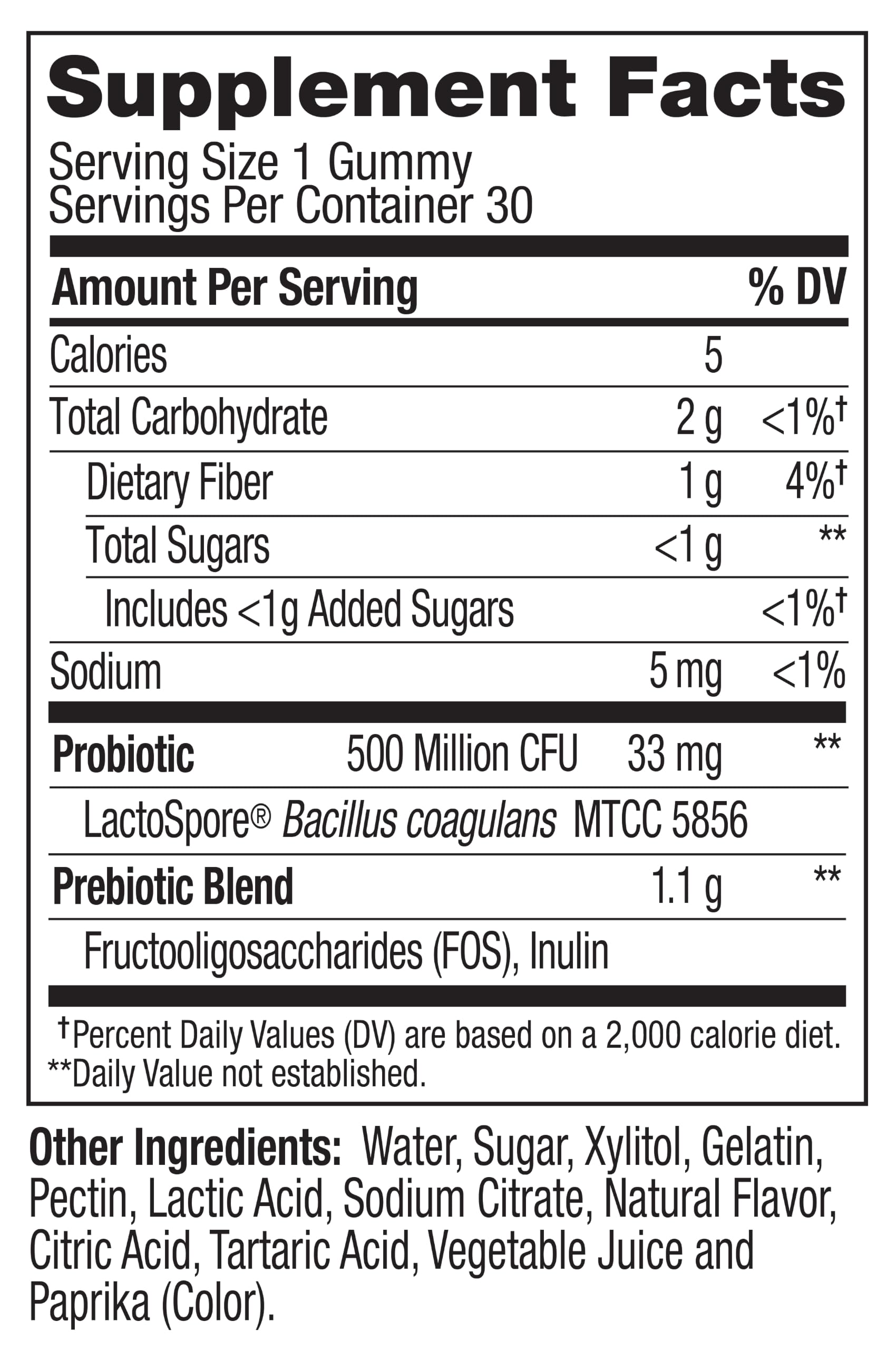 OLLY Probiotic + Prebiotic Gummy, 500 million CFUs, Peachy Peach - 30 Count — Amazon image 7