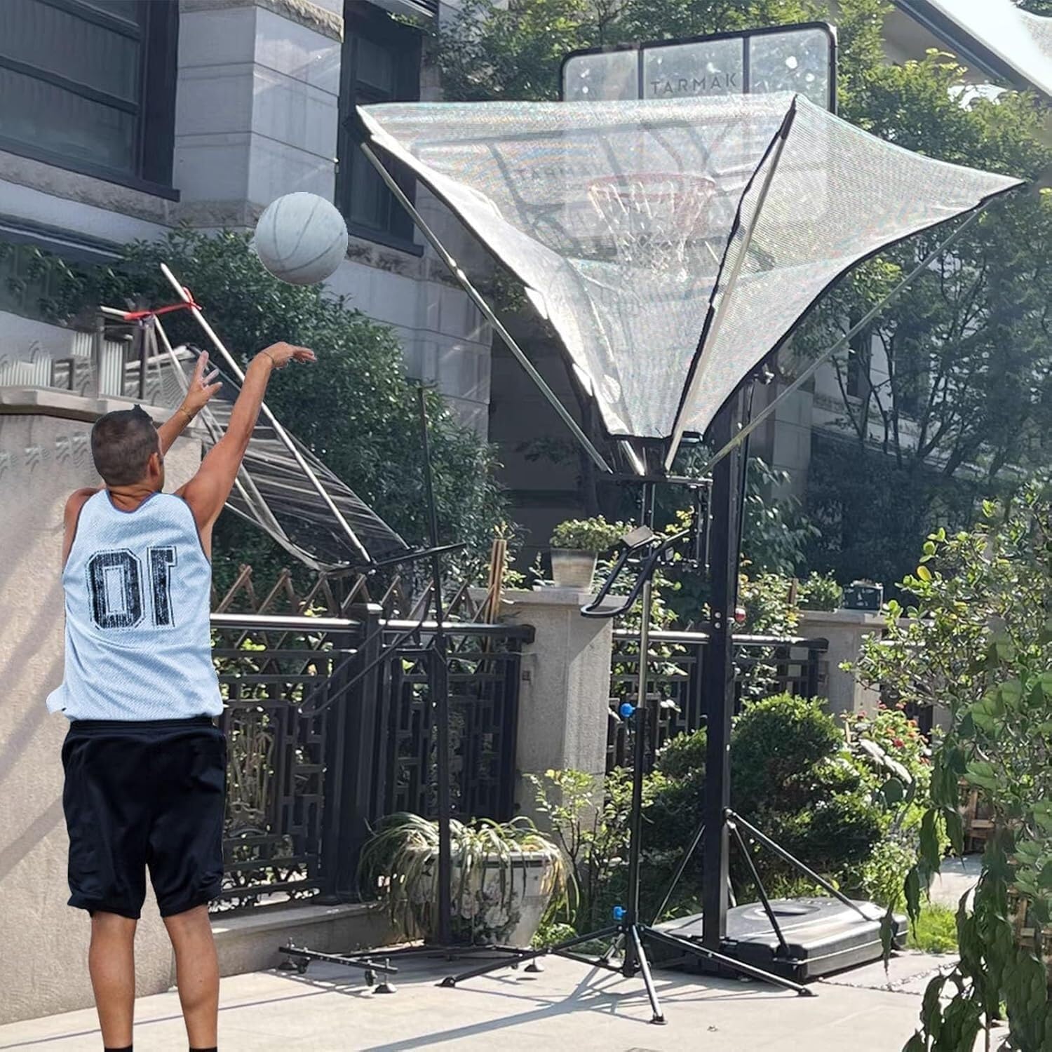 Szkolenia strzelania Strzelanka do koszykówki Rebounder z regulacją wysokości Strzelanie do koszykówki Rebounder Mocowanie siatki Patio Sprzęt do ćwiczeń koszykówki Outdoor Indoor