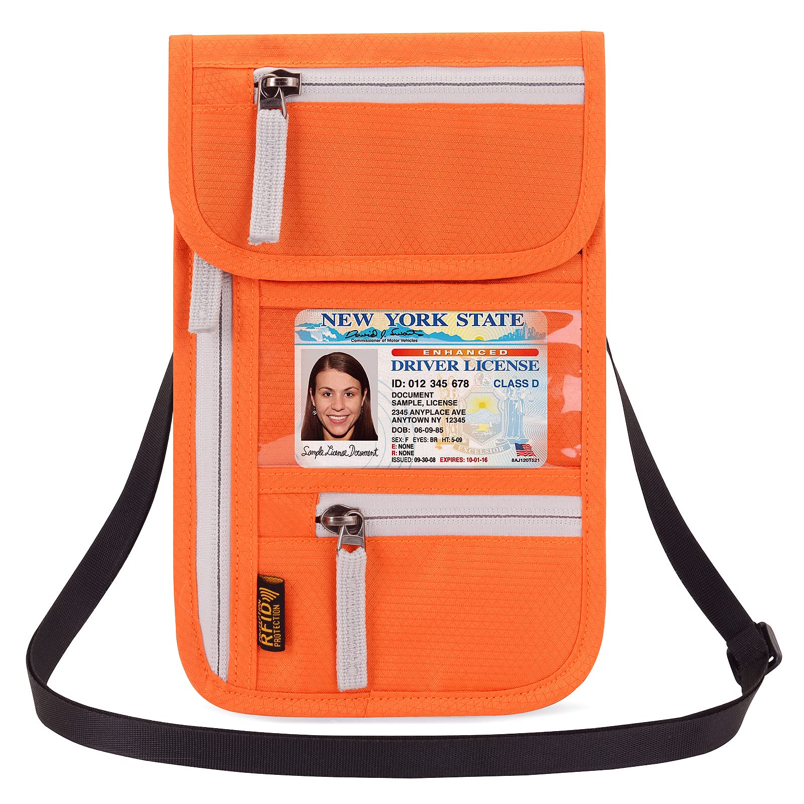 Neck Wallet Lightweight RFID Blocking Waterproof Travel Pouch for Women Men