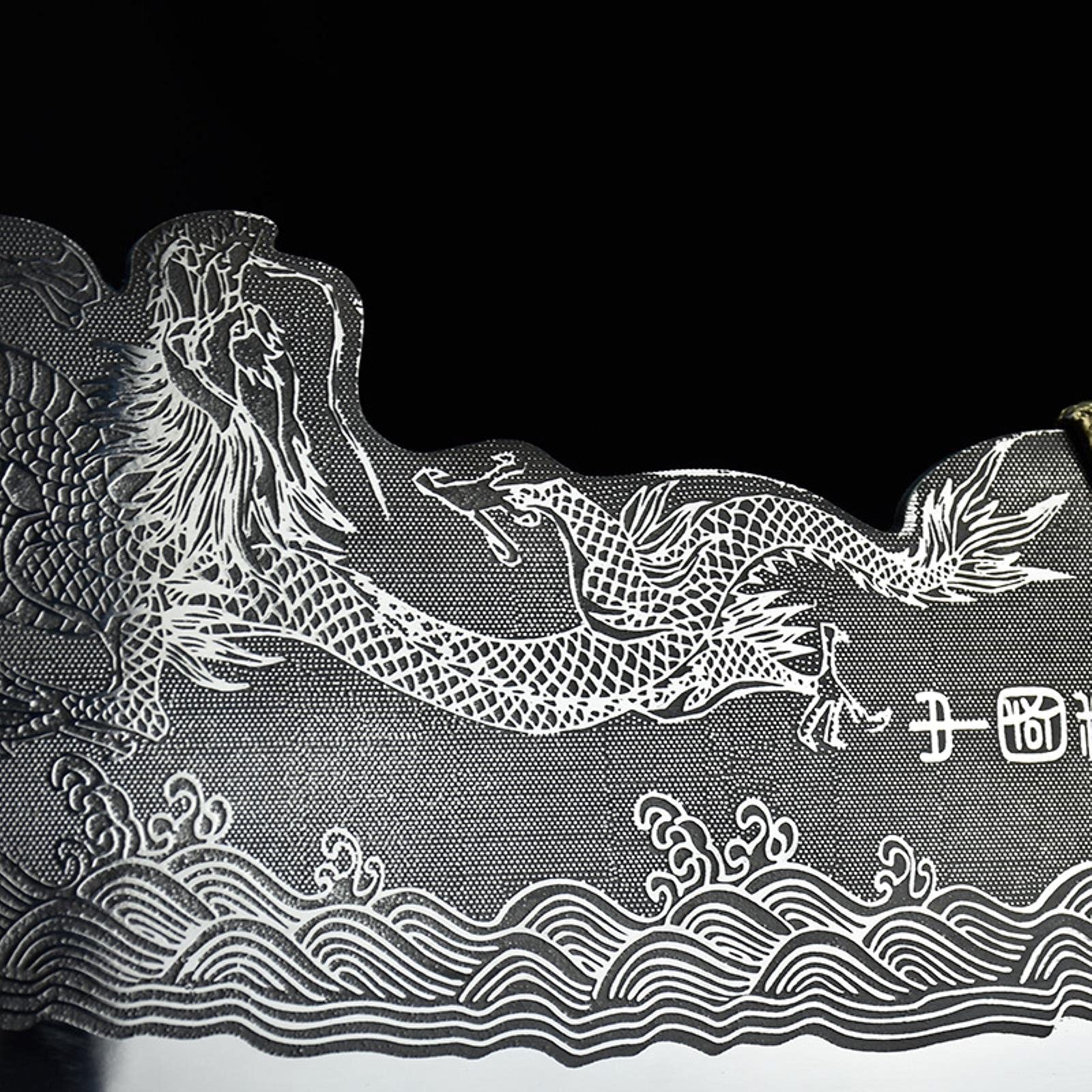 Guang Couteau de Cuisine Chinois Professionnel 7CR17MOV en Acier à Haute teneur en Carbone forgé Couteau de Chef à hacher Ultra Tranchant pour Couper Les os et la Viande