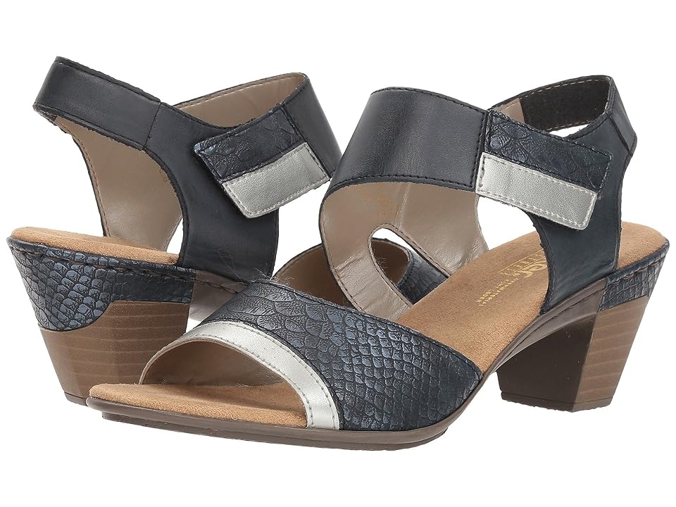 

Rieker 67367 Aileen 67 (Silver/Royal/Mare) Women's Shoes, Black