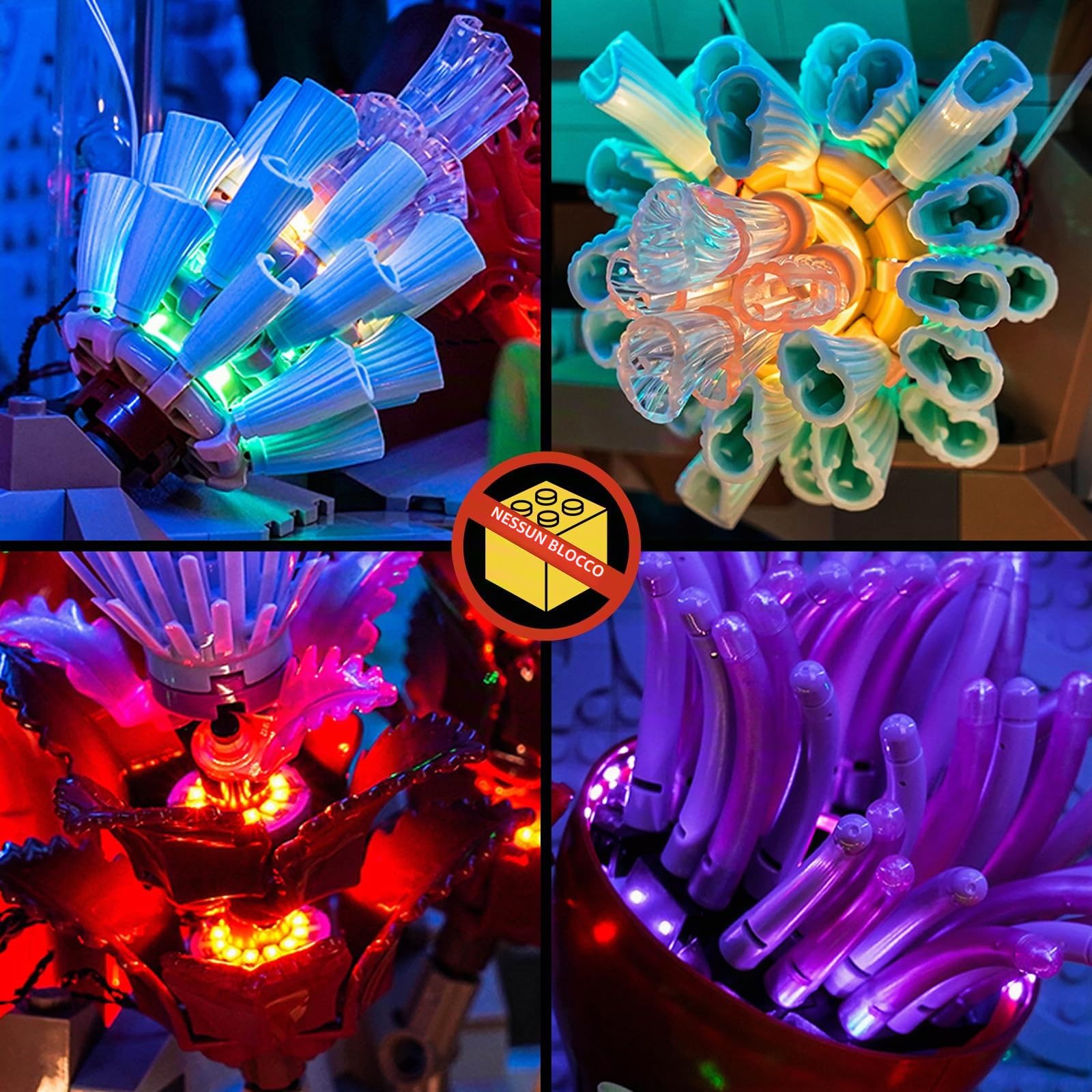 Set di luci LED con interruttore dimmer touch compatibile con Lego 10366 Tropical Aquarium (nessun modello), set di illuminazione decorativa compatibile con Lego Tropical Aquarium giocattoli creativi