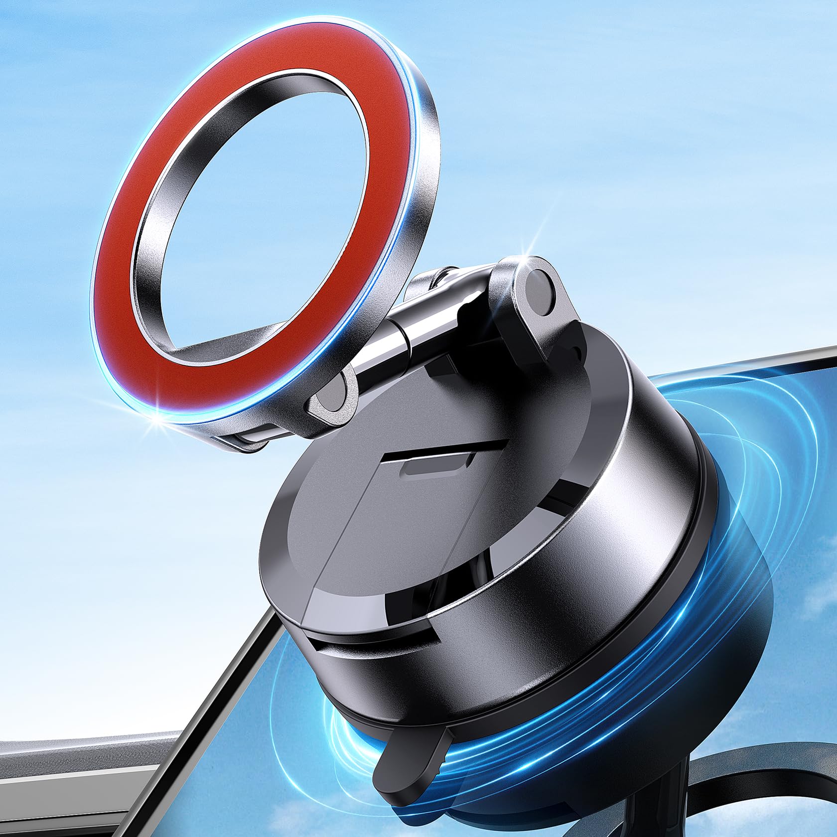 MOKPR für Magsafe Autohalterung, Handyhalterung Auto für Magsafe Handyhalterung Auto Magnet für iPhone Handy Halterung Instrumententafel/Windschutzscheibe für iPhone 16/15/14/13/12